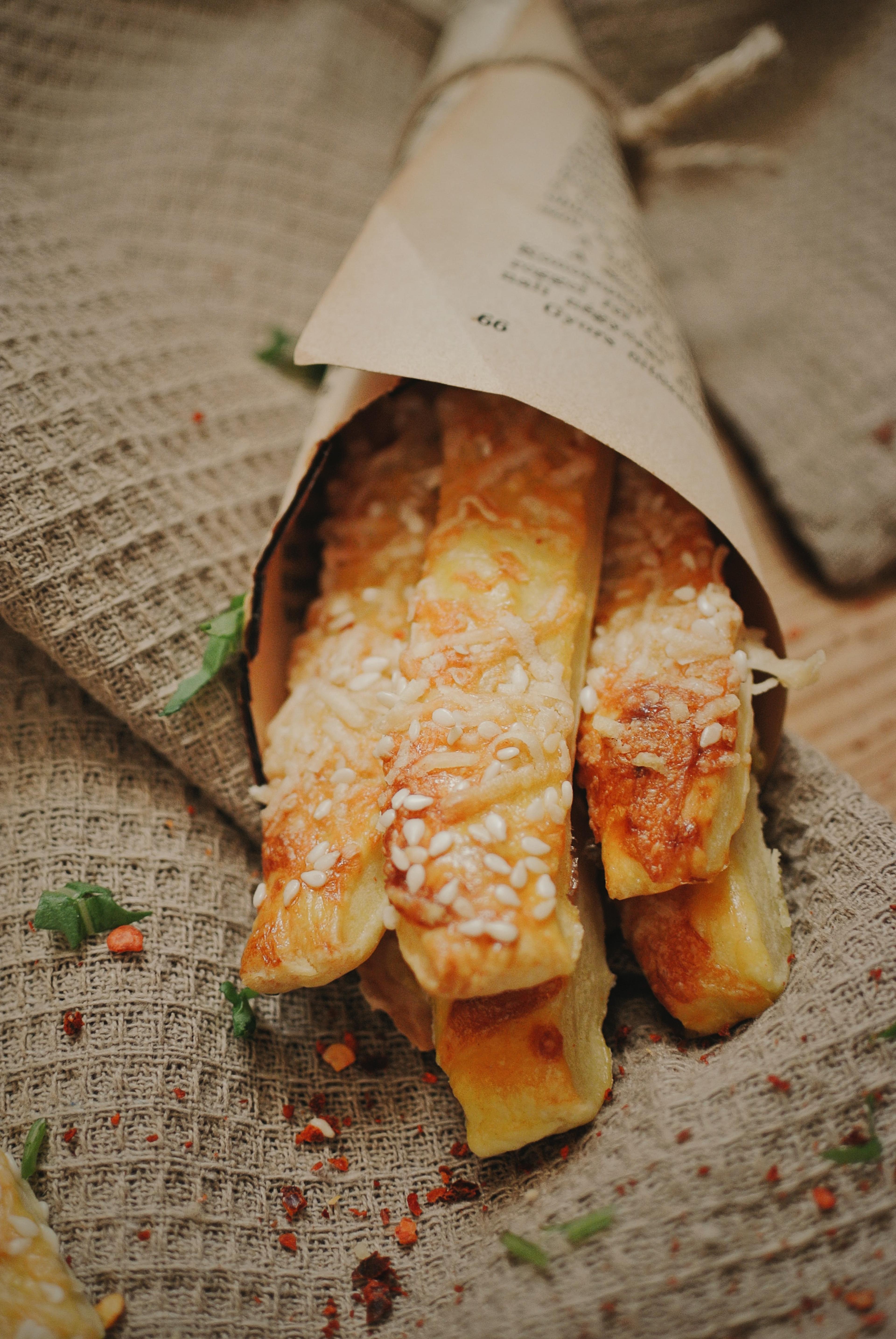 Sajtos rudak leveles tésztából