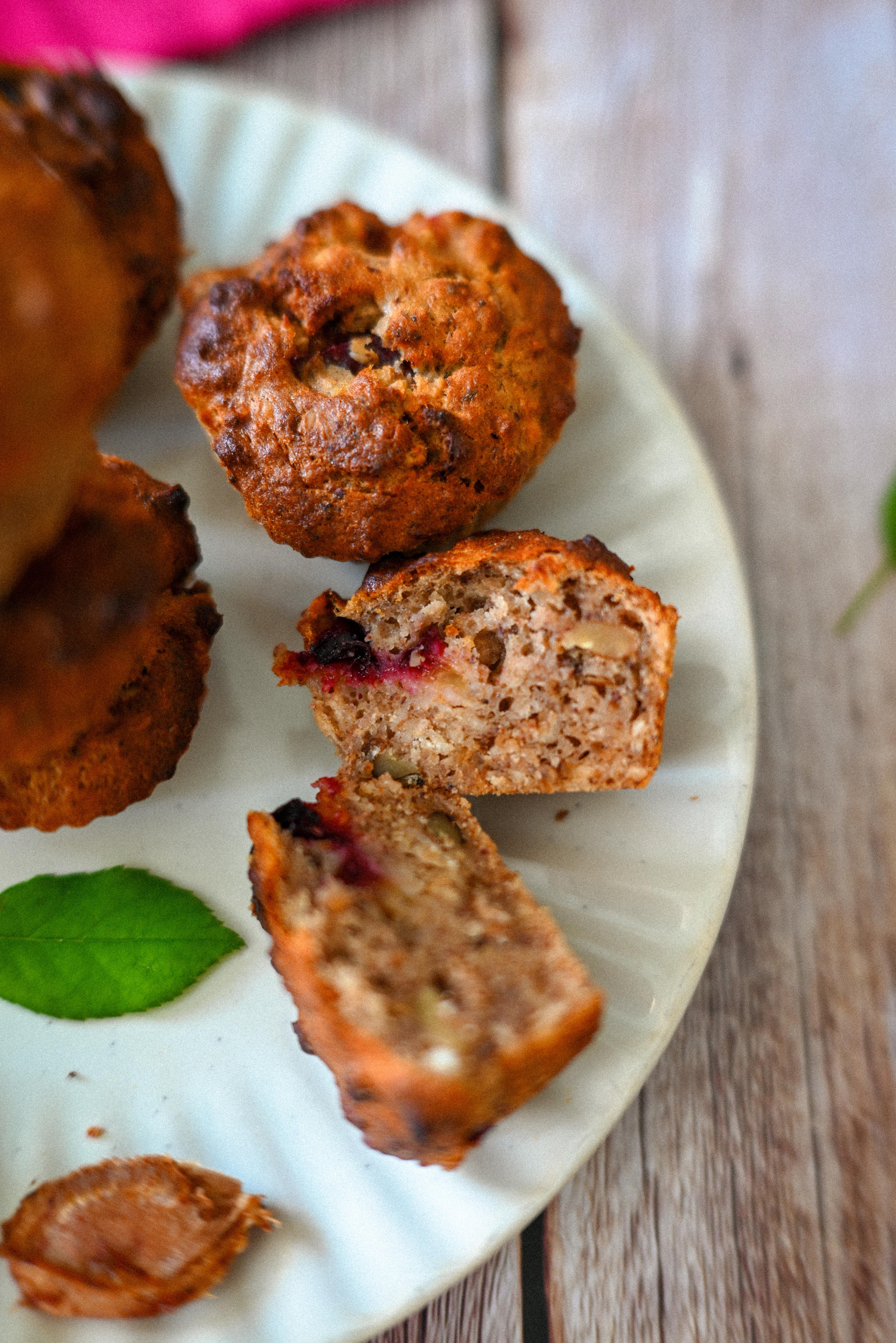 Szilvás-diós muffin