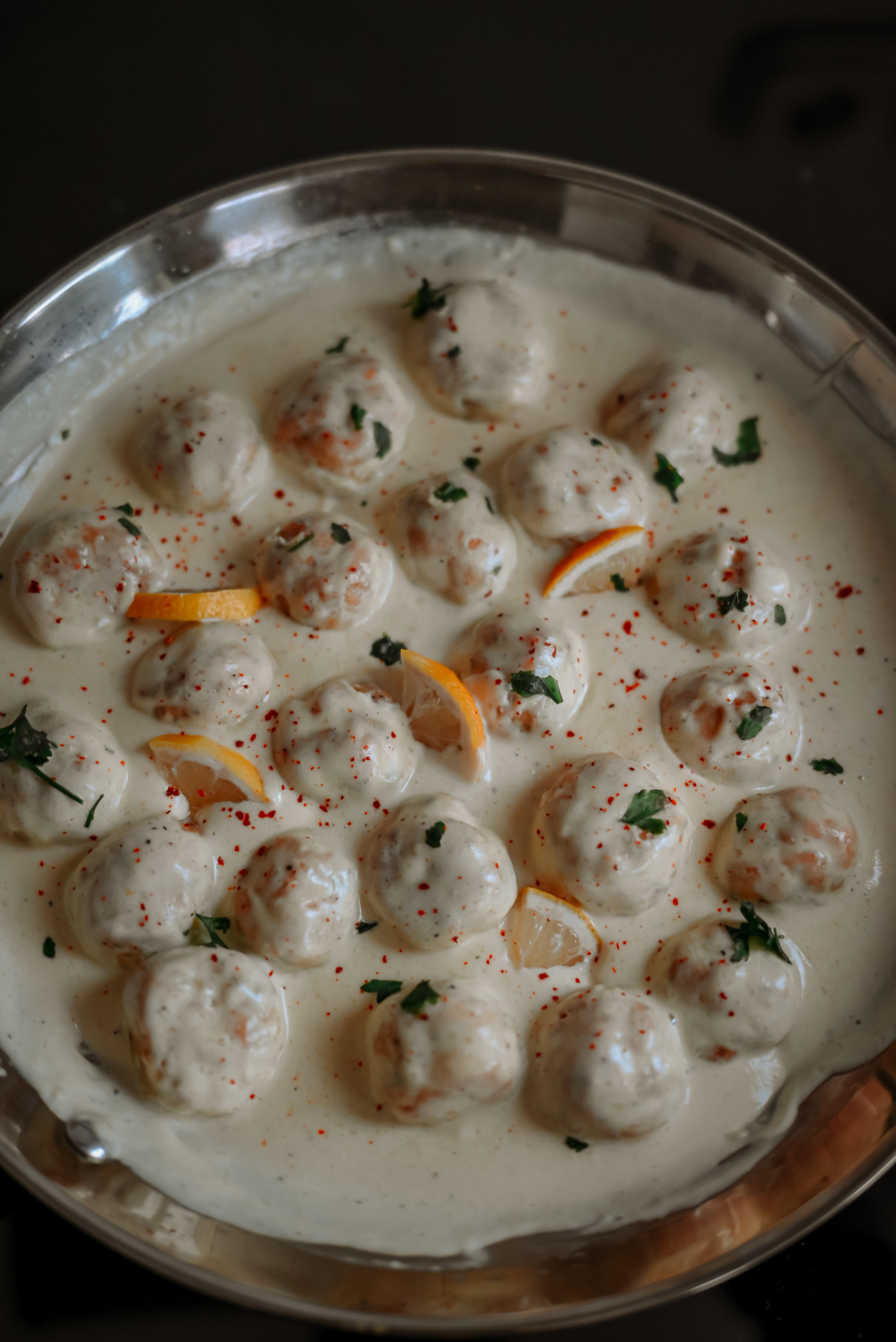 Citromos-parmezános csirkehúsgolyók