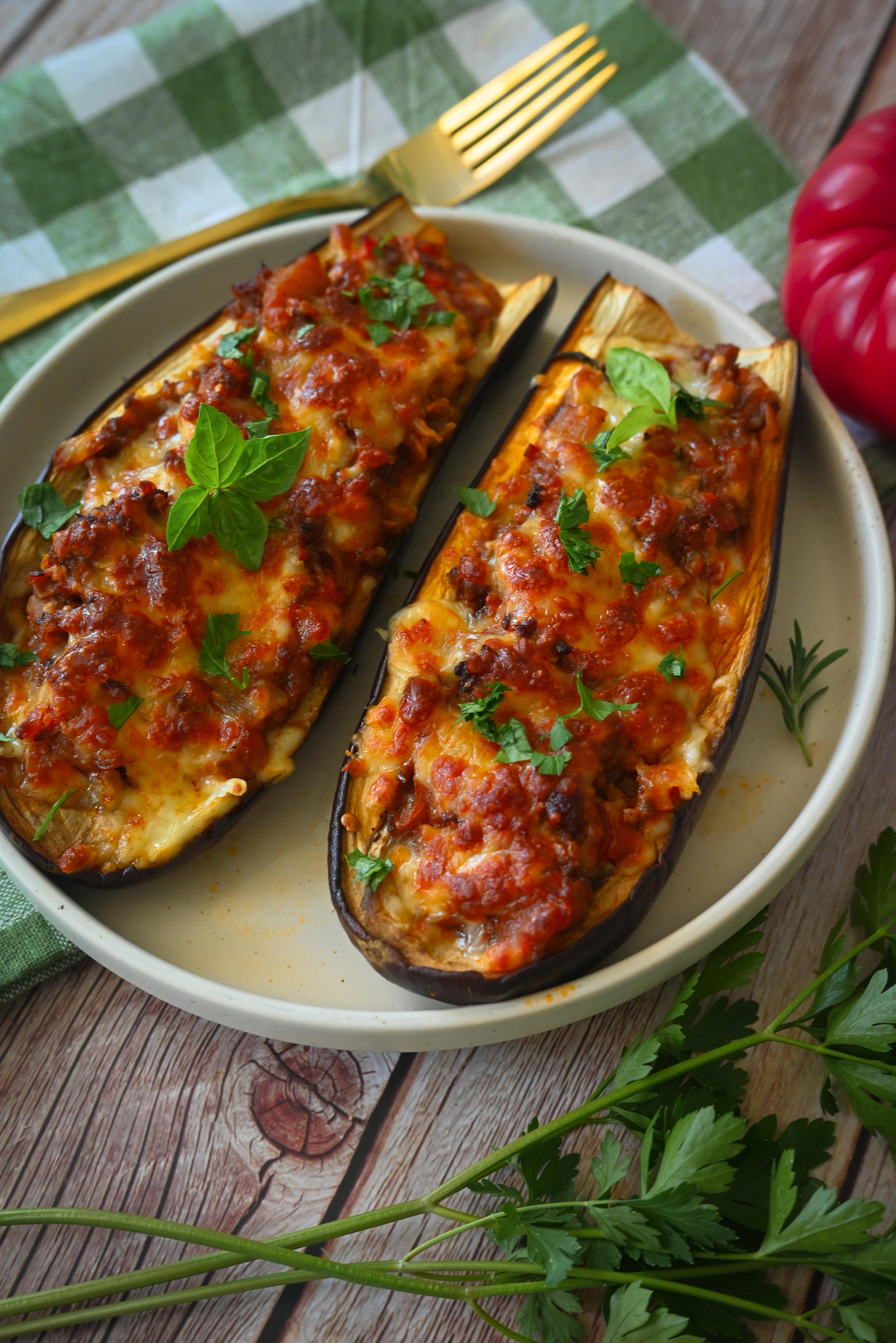 Töltött padlizsán, padlizsán hajók