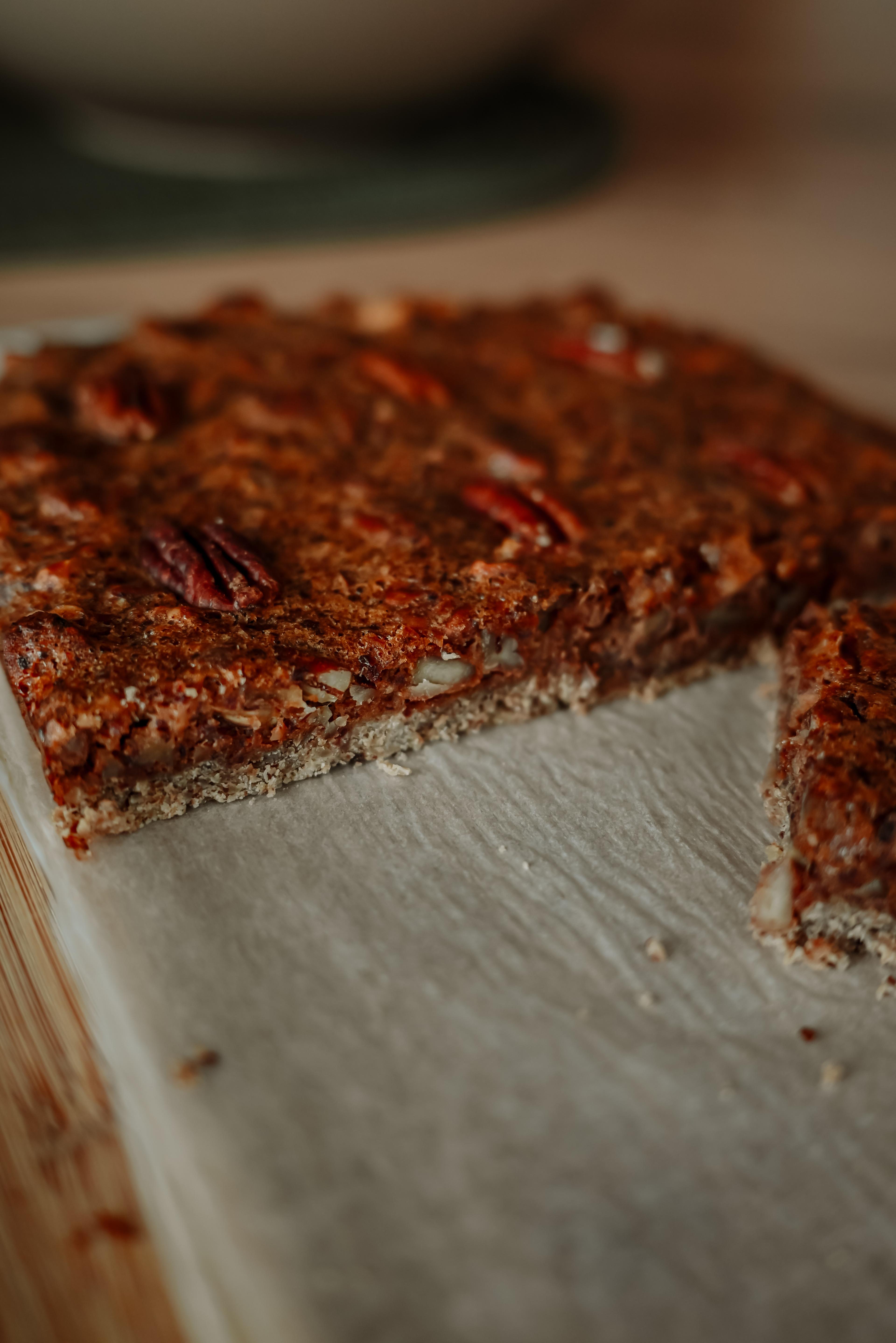 Pekándiós datolyás szelet