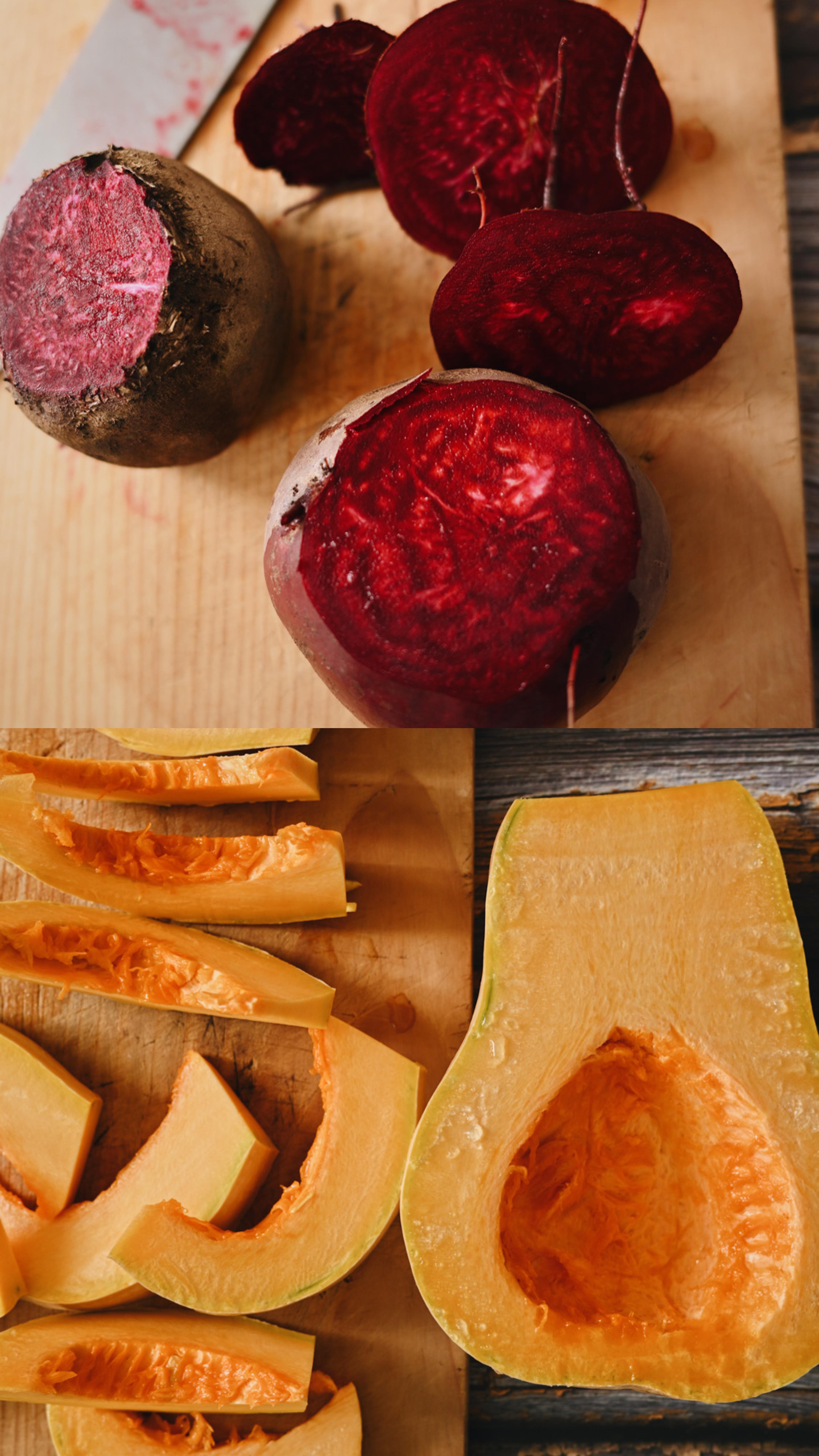 Sütőtökös céklás saláta