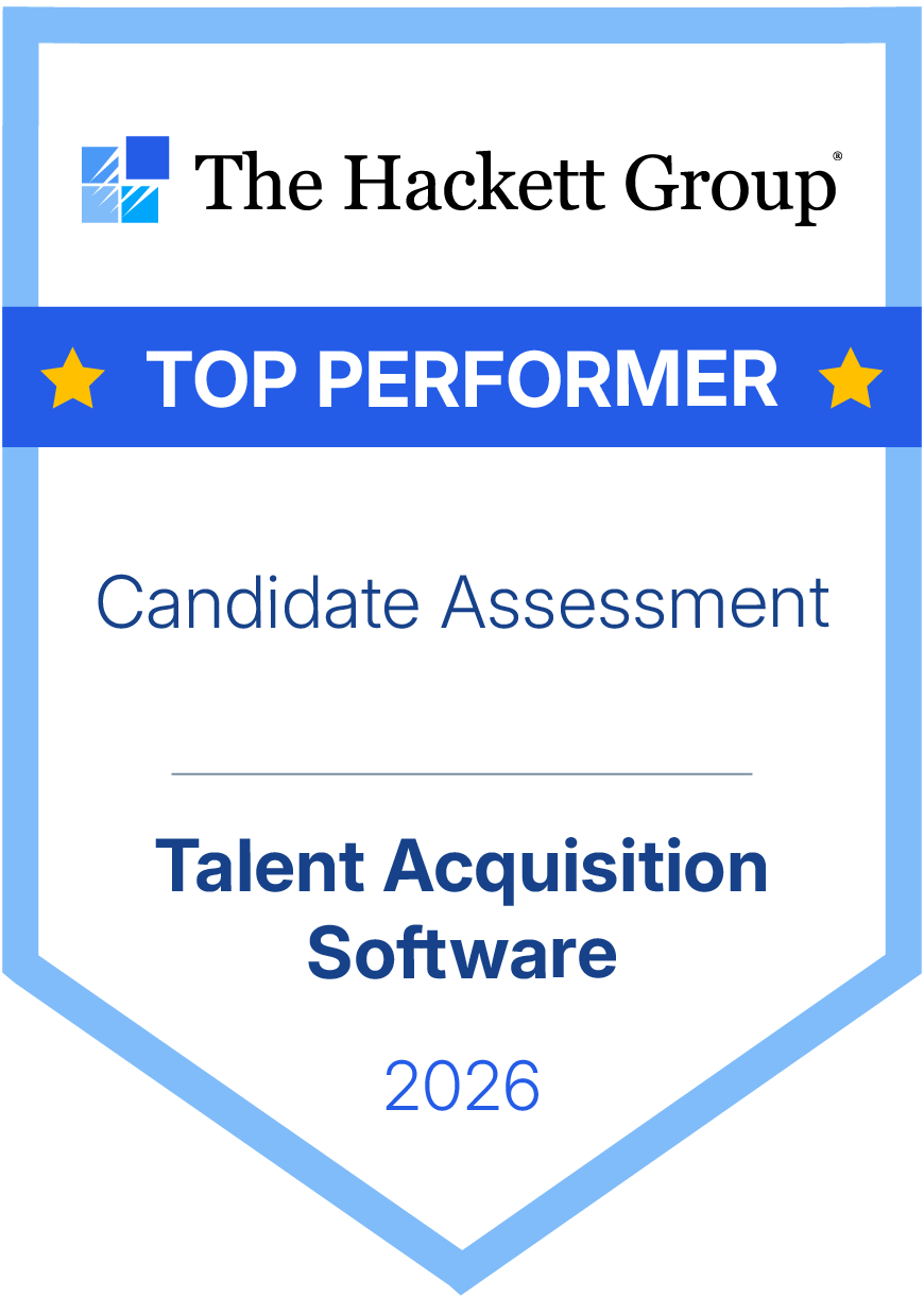 The Hackett Group 2026 Top Performer badge — Candidate Assessment