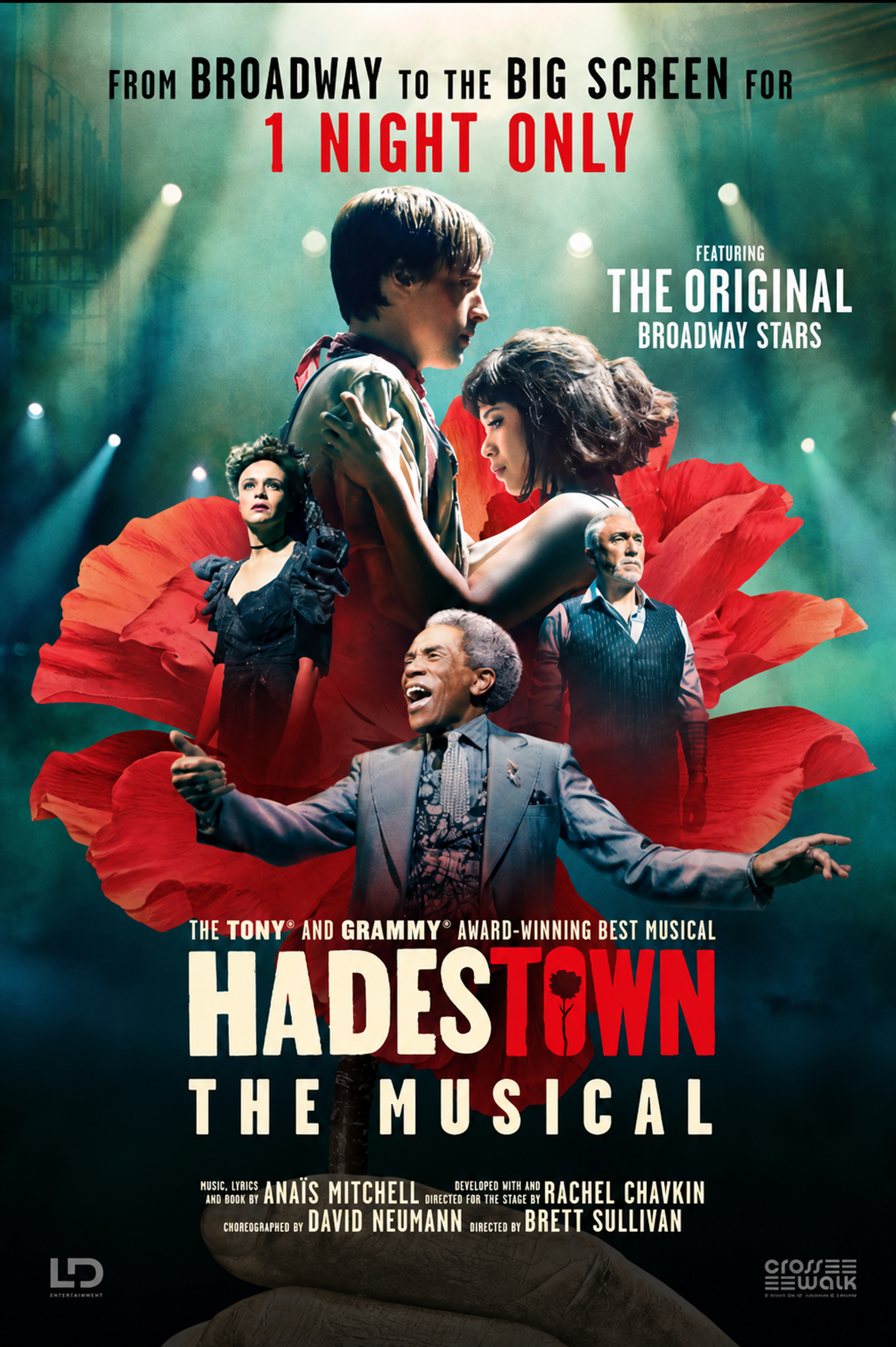 Poster for Hadestown: The Musical featuring the principal cast
