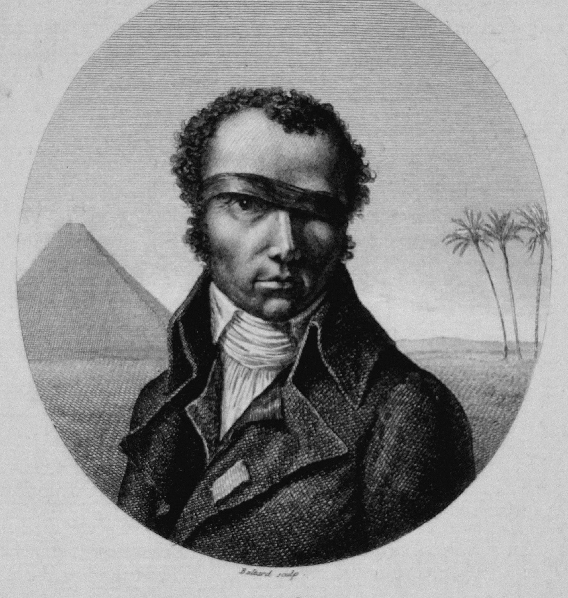 An engraved portrait of Nicolas-Jacques Conté