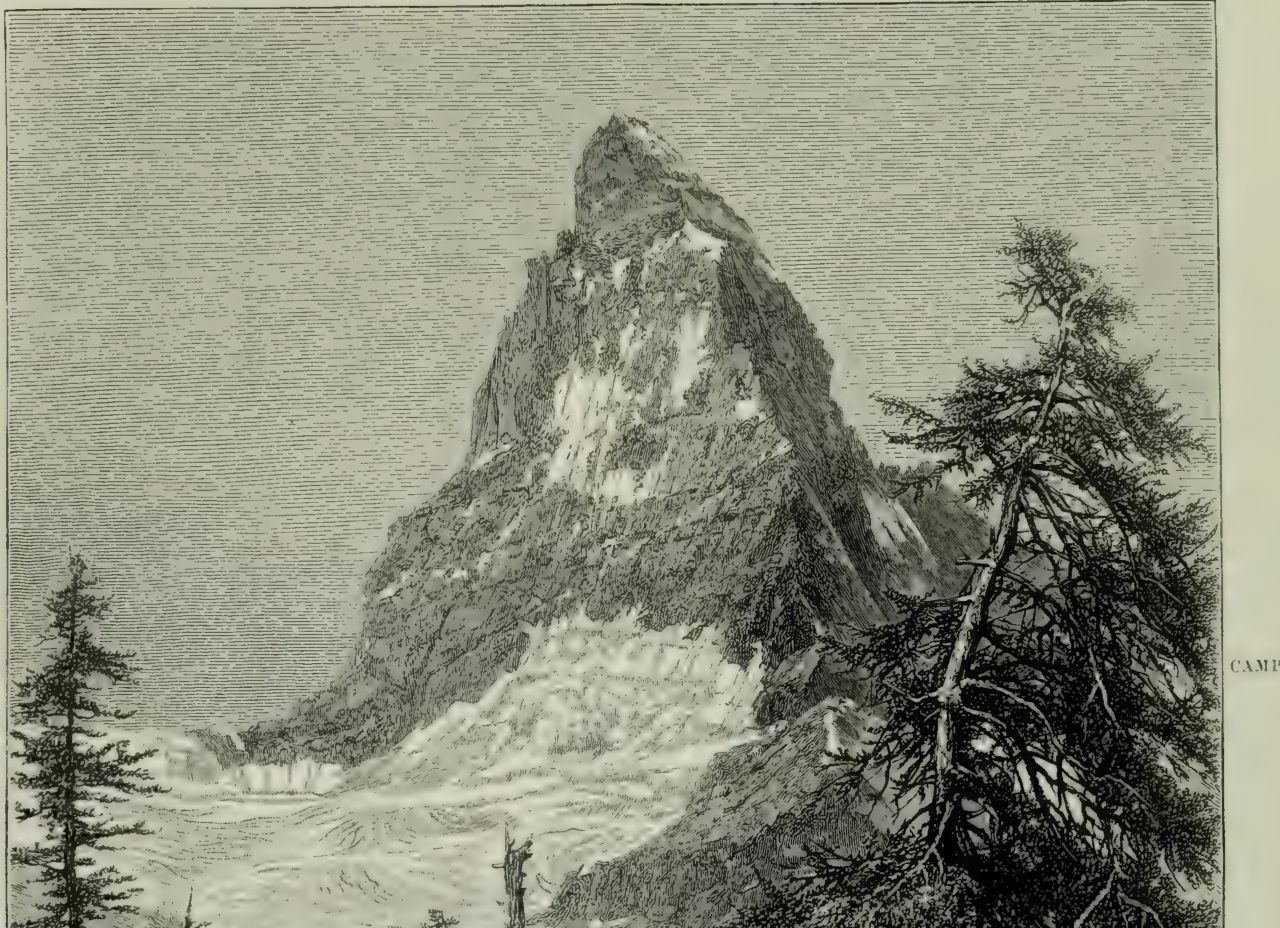 Whymper's engraving of the Matterhorn seen from the Riffelberg