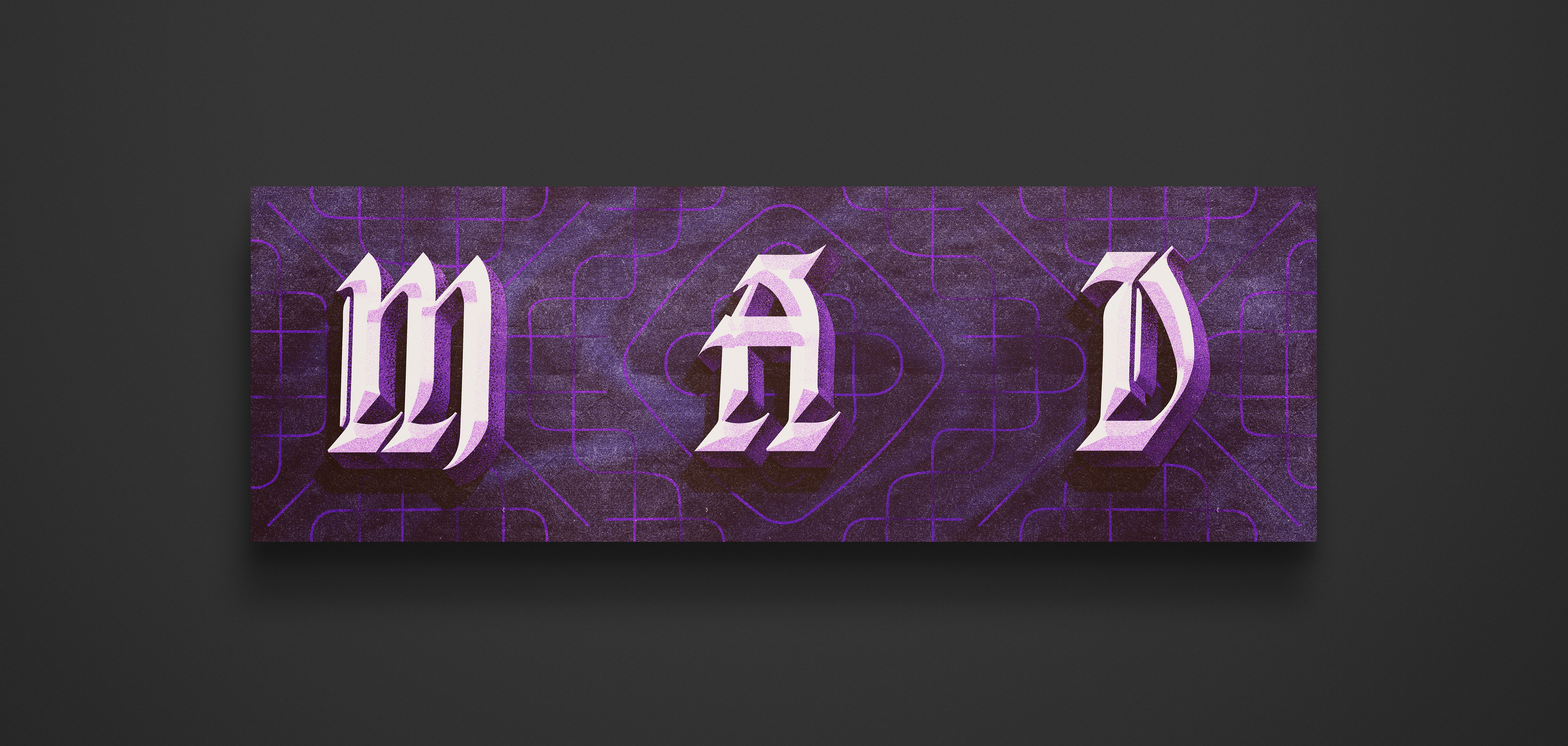 typographic illustration of the word MAD