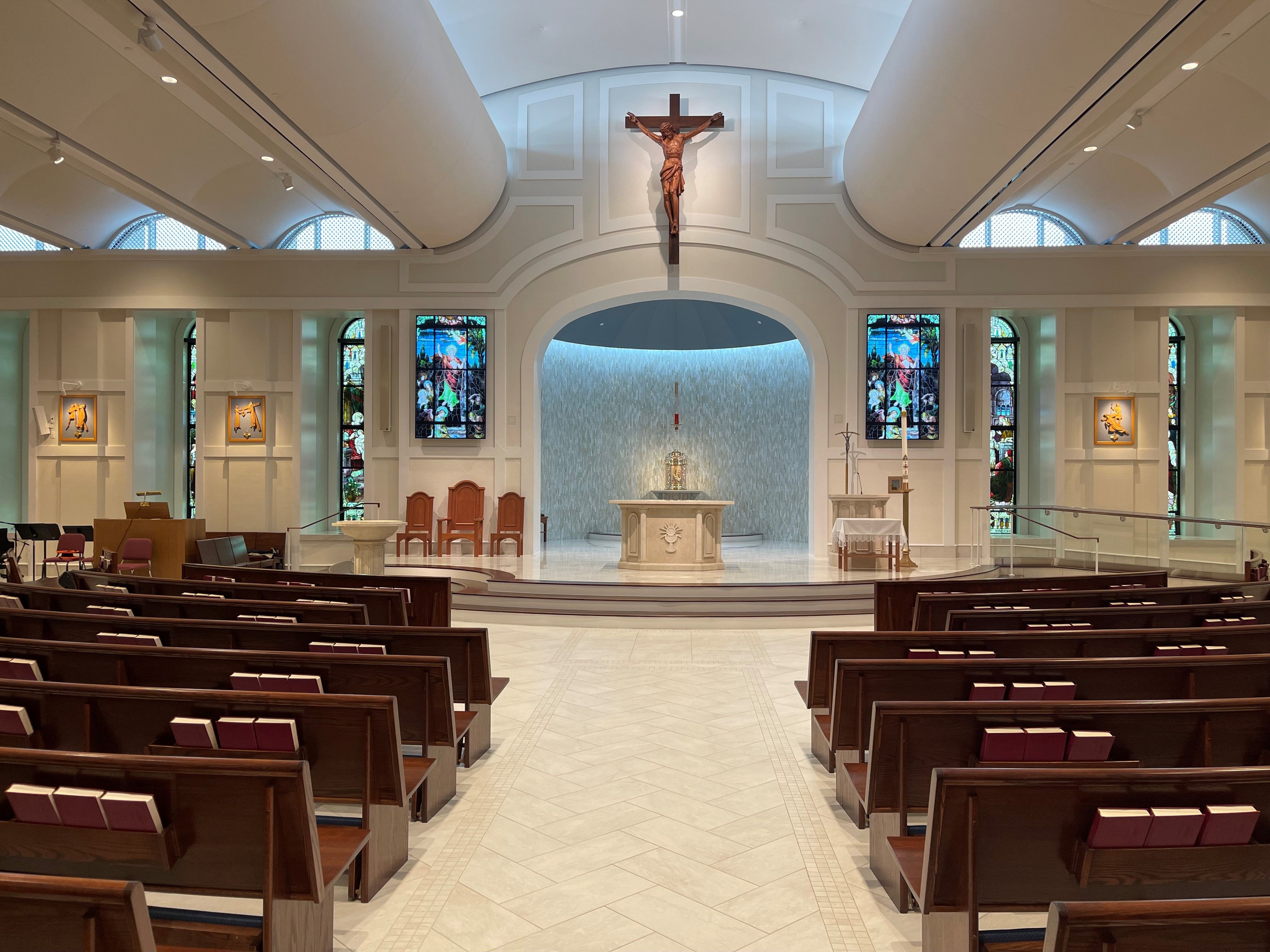 Church Altar view from the middle of the Sanctuary