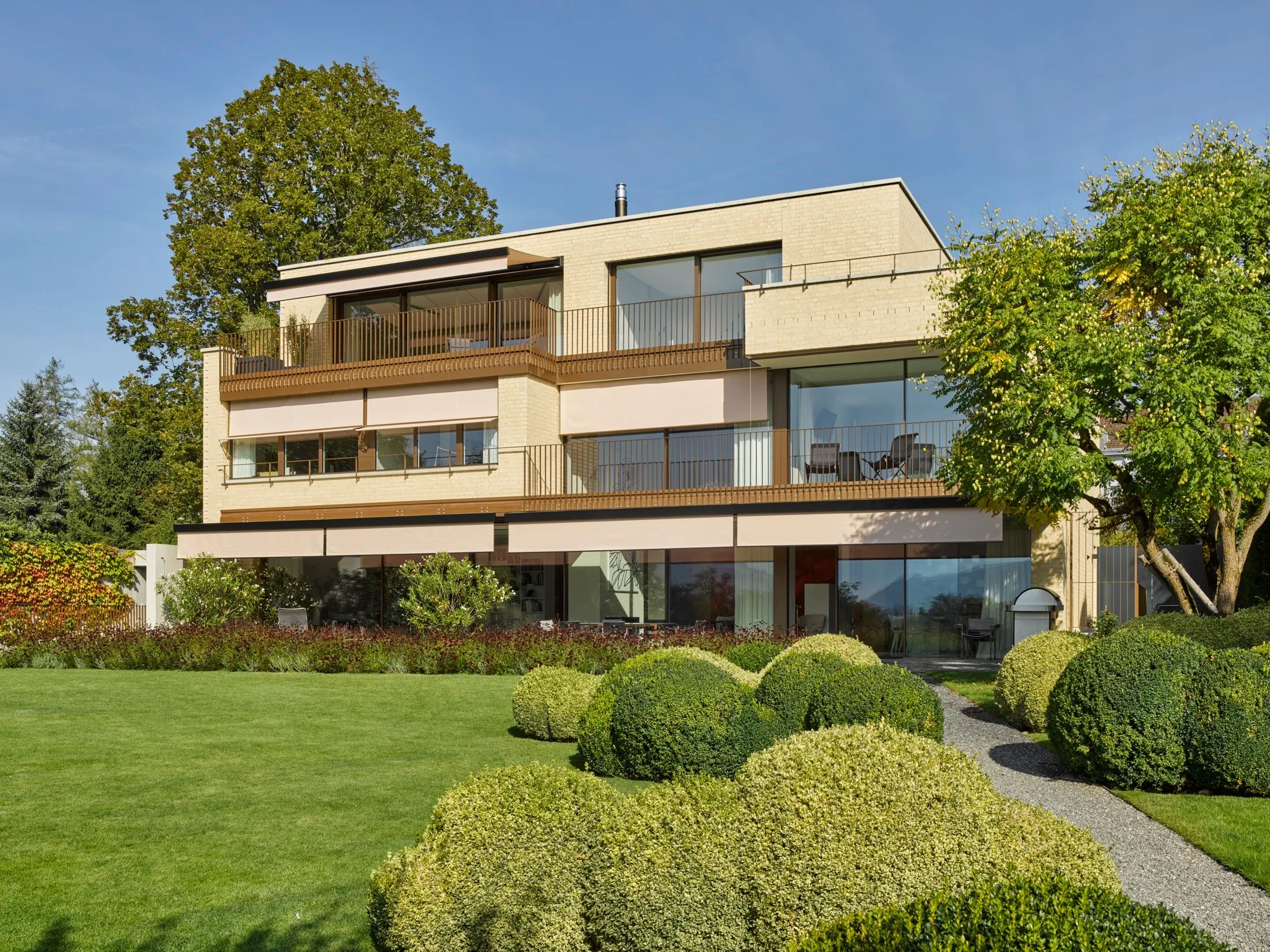 Fassade in Sichtbackstein Villa Muri in Bern