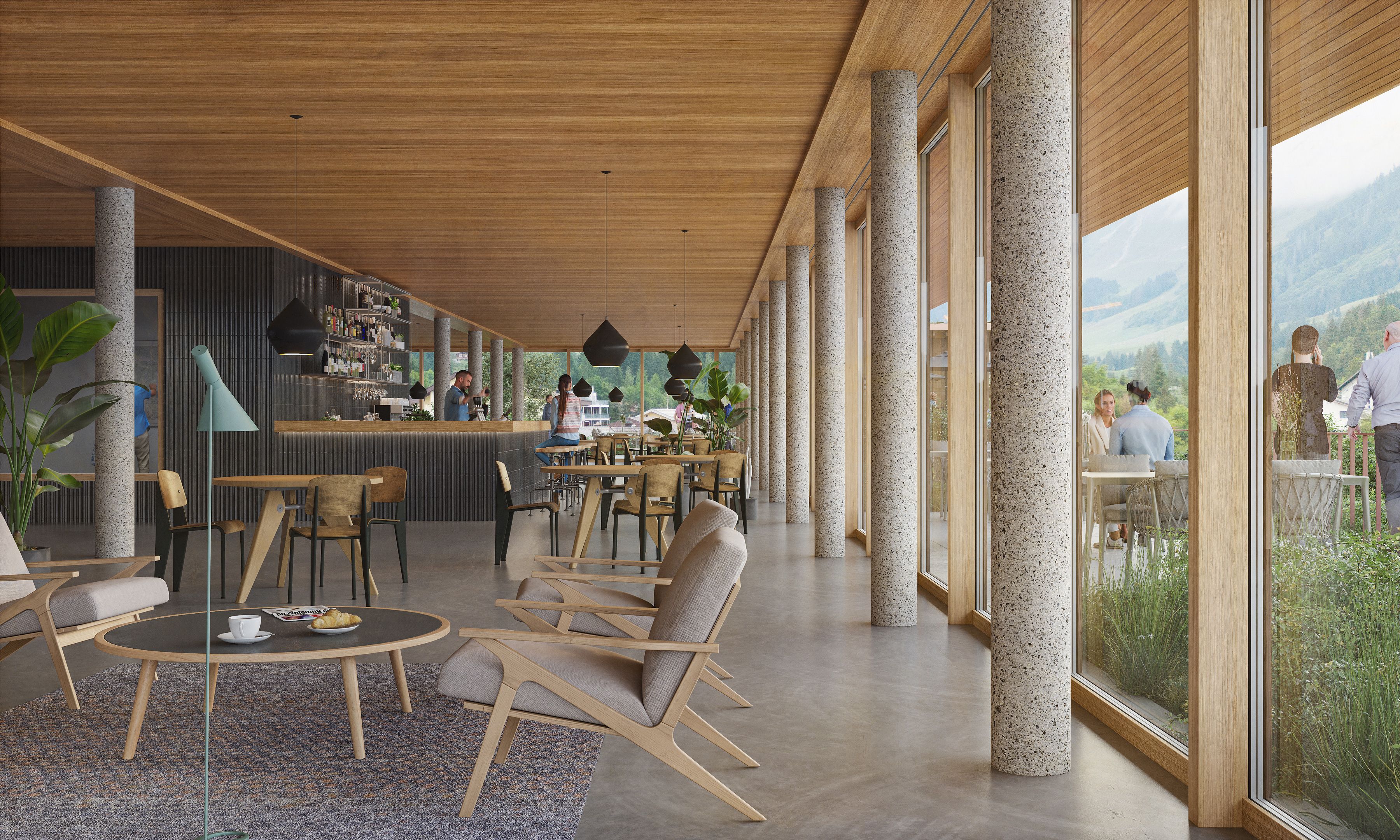 Mountain Lodge Sörenberg, Blick in Restaurant