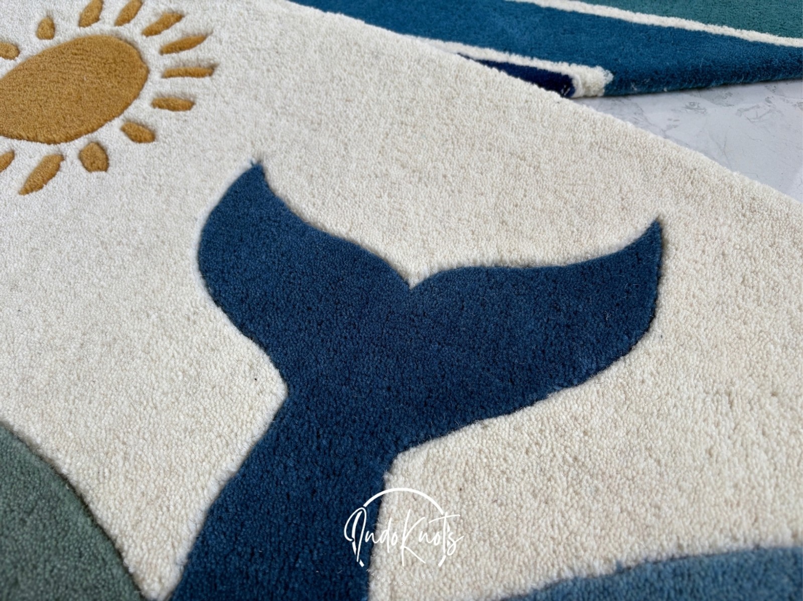 Tidal Wave Wool Rug · detail view 5