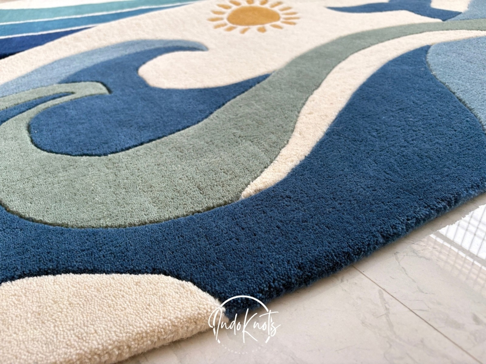 Tidal Wave Wool Rug · detail view 6