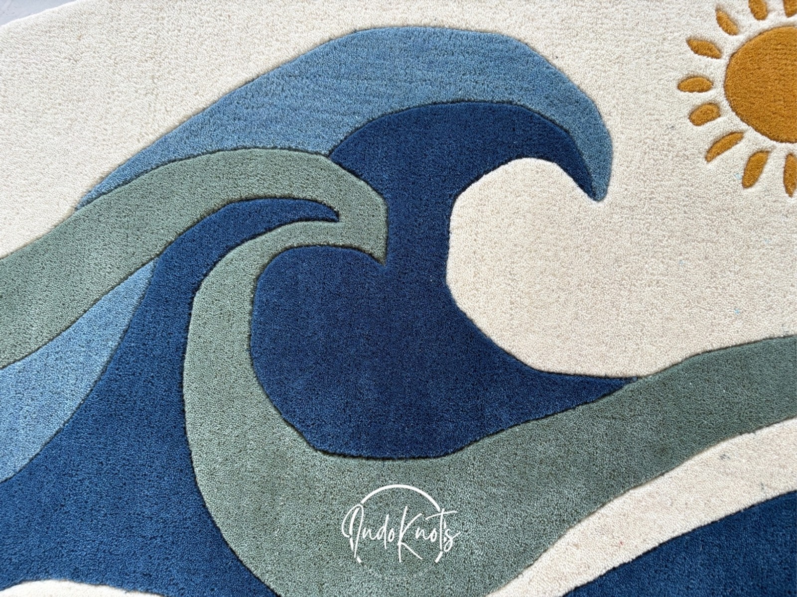 Tidal Wave Wool Rug · detail view 7