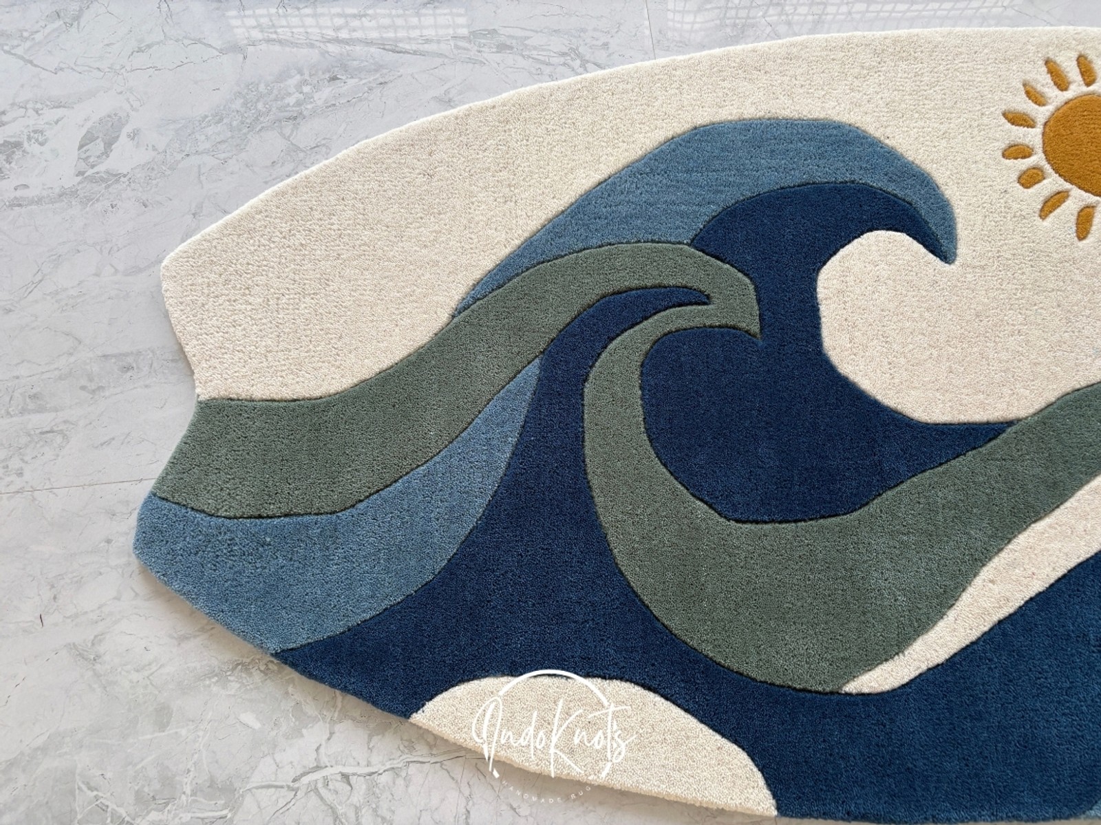 Tidal Wave Wool Rug · detail view 3
