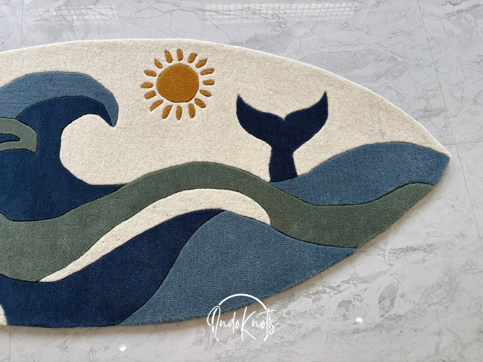 Tidal Wave Wool Rug · detail view 4