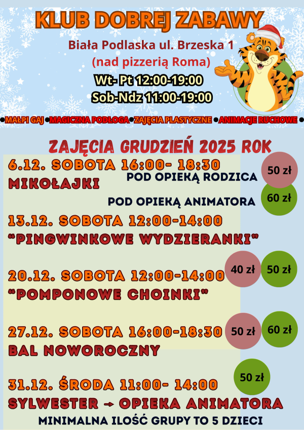 zajęcia grudzień 2025