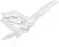 Axonometric view of the seaside compound