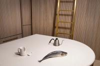 Kitchen island scene. Respect to Le Corbusier.