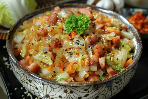 Marynowana kapusta pekińska w słoiku