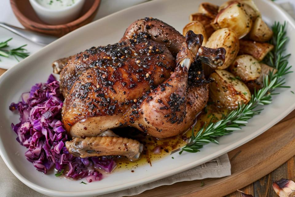 Kaczka z czerwoną kapustą