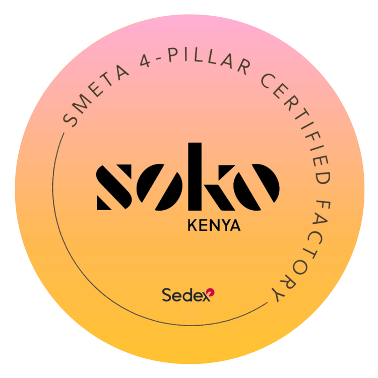 SOKO Kenya is a 4- Pillar SMETA Certified Factory