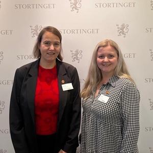 Biletet visar Generalsekretær Magni Hjertenes Flyum og Styreleiar Tone Mjelde