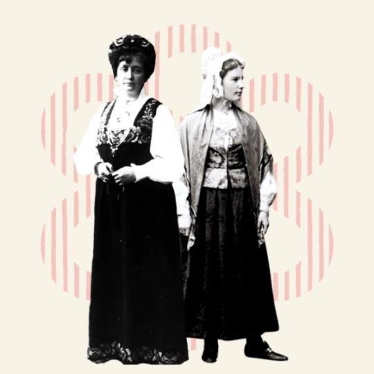Hulda Garborg og Klara Semb
