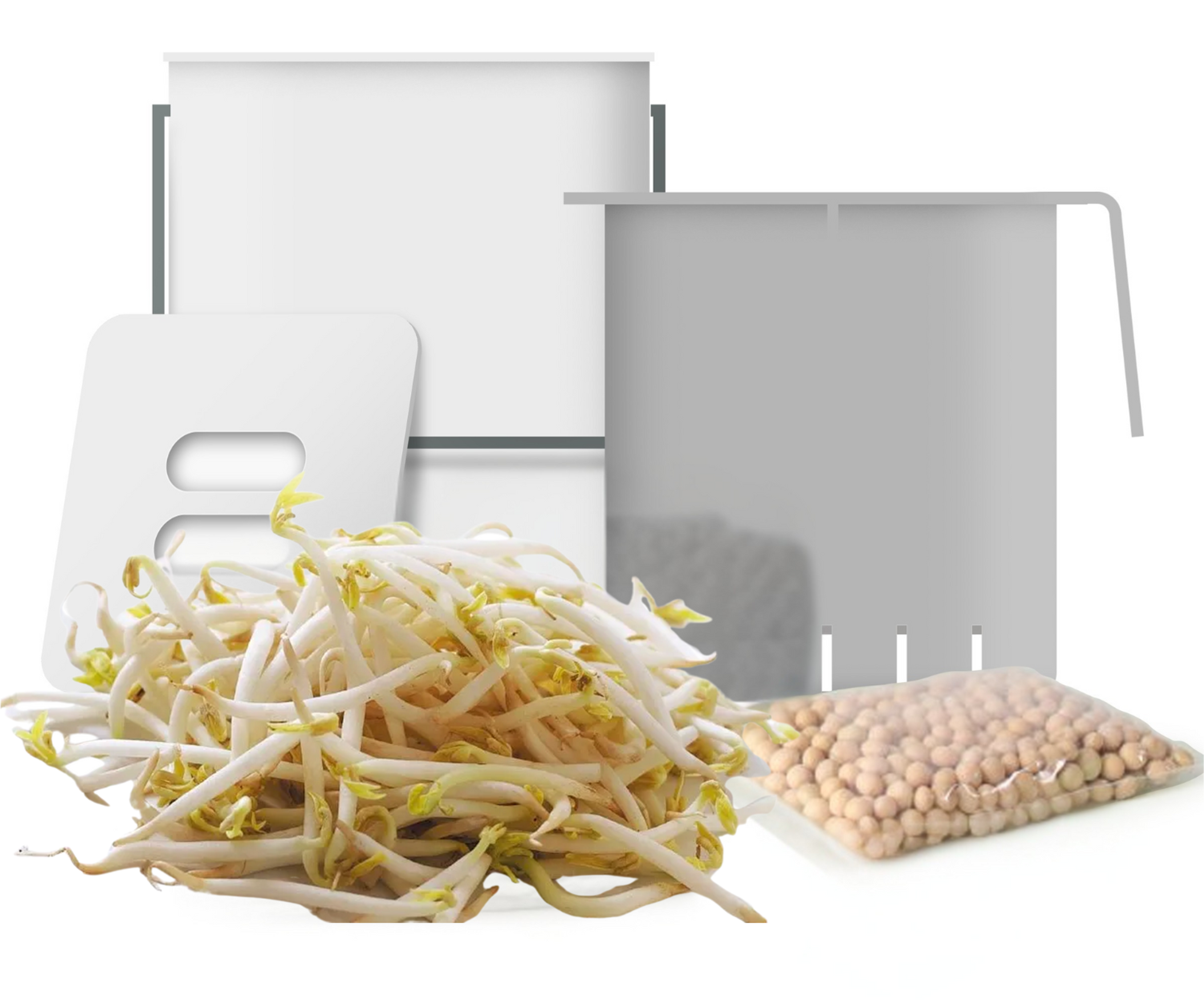 HYANGYUMIGA Mungbohnensprossen-Anzuchtset All-in-One – Frische Mungbohnensprossen einfach und bequem zu Hause anbauen