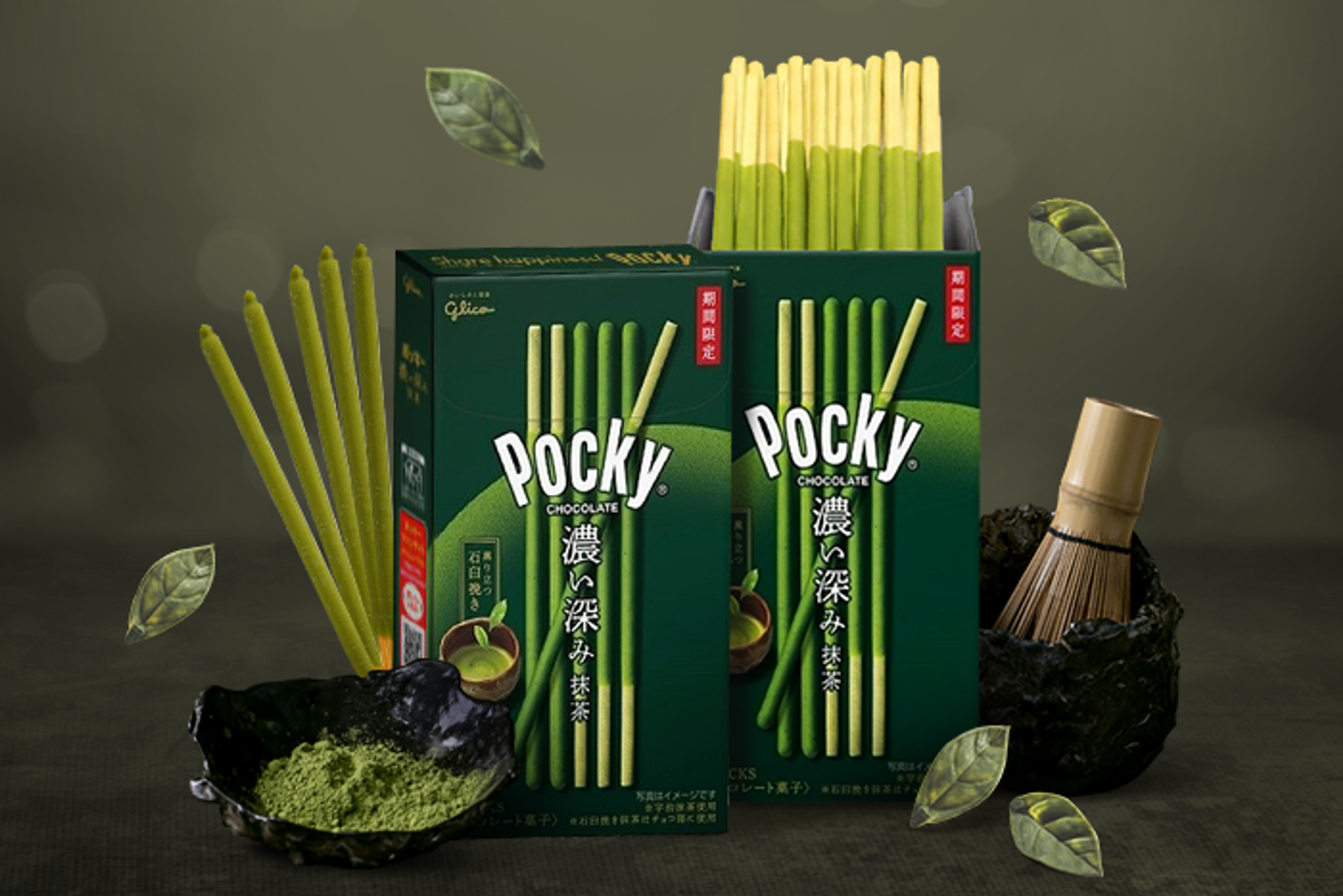 Detailaufnahme der Sticks, die die Qualität des Matcha hervorheben.