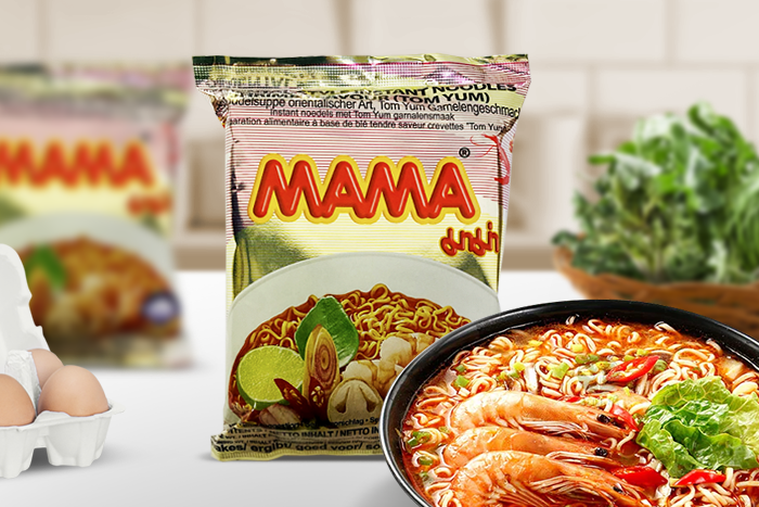 MAMA Instant Noodles with Shrimp Tom-Yum Flavor 60g – Exotic & Spicy