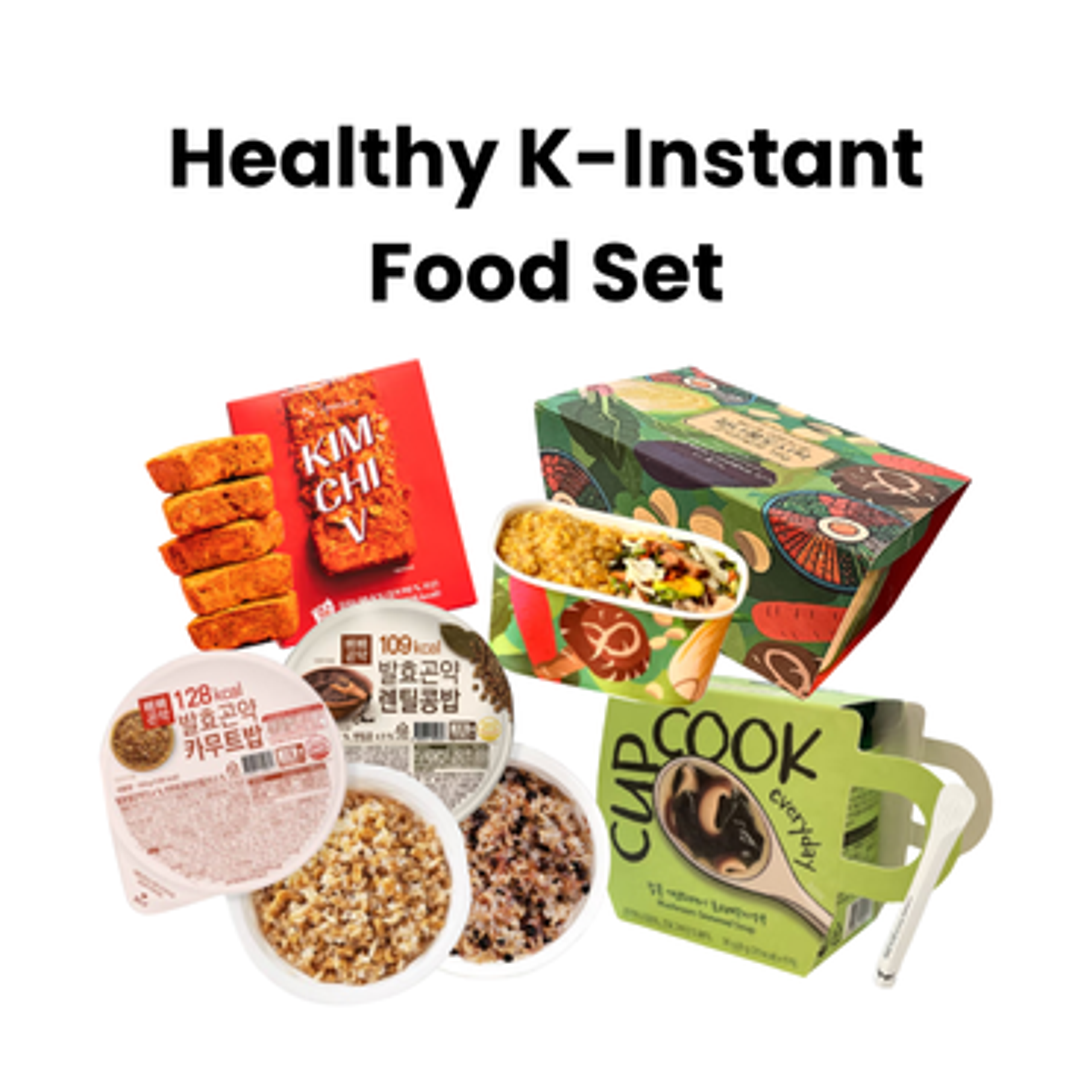 Healthy K-Instant Food Set | Premium-Koreanische Mahlzeitenbox mit Bibimbap, Suppe & Reisbowls