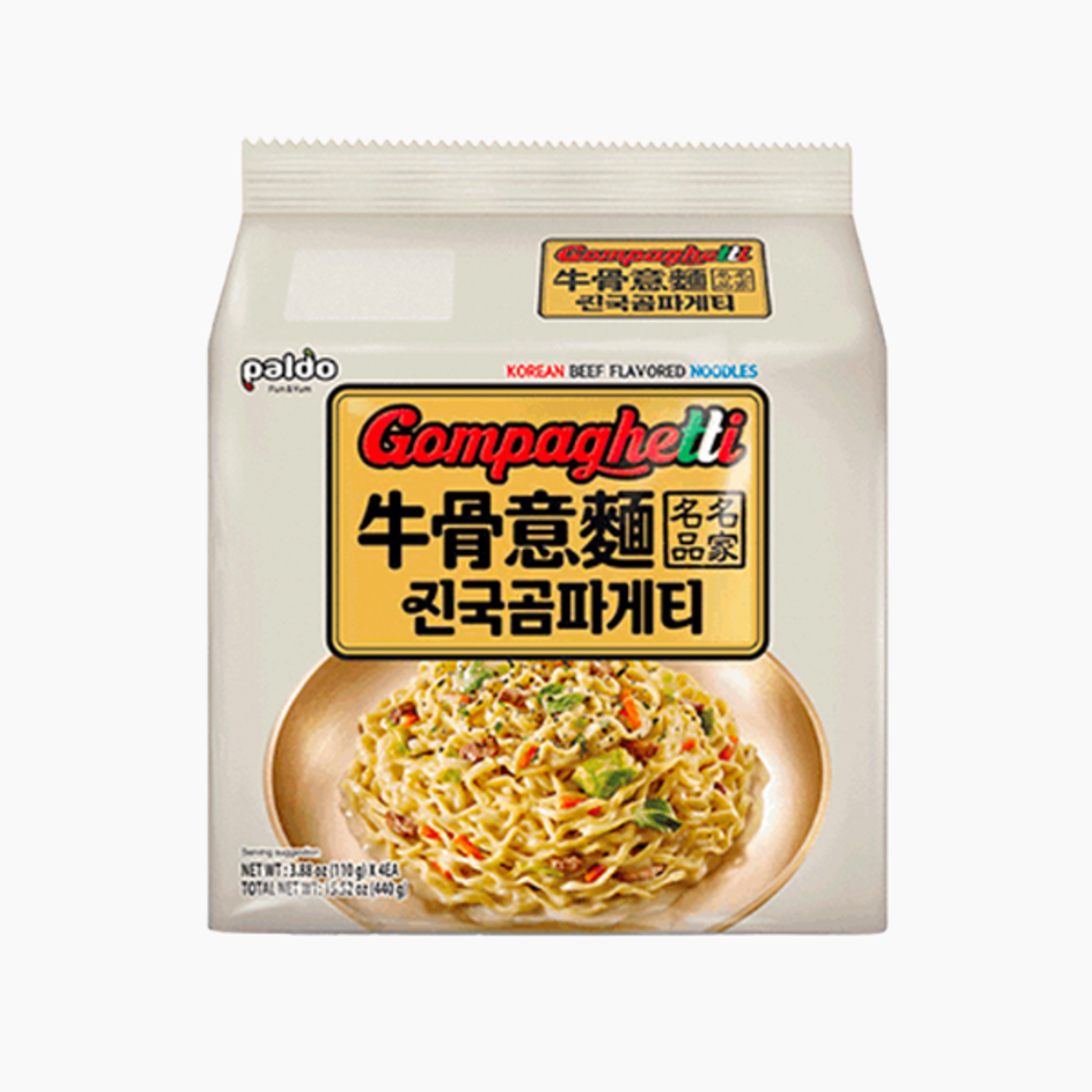 PALDO Gomghetti: Cremige koreanische Nudeln mit Rindfleisch-Geschmack