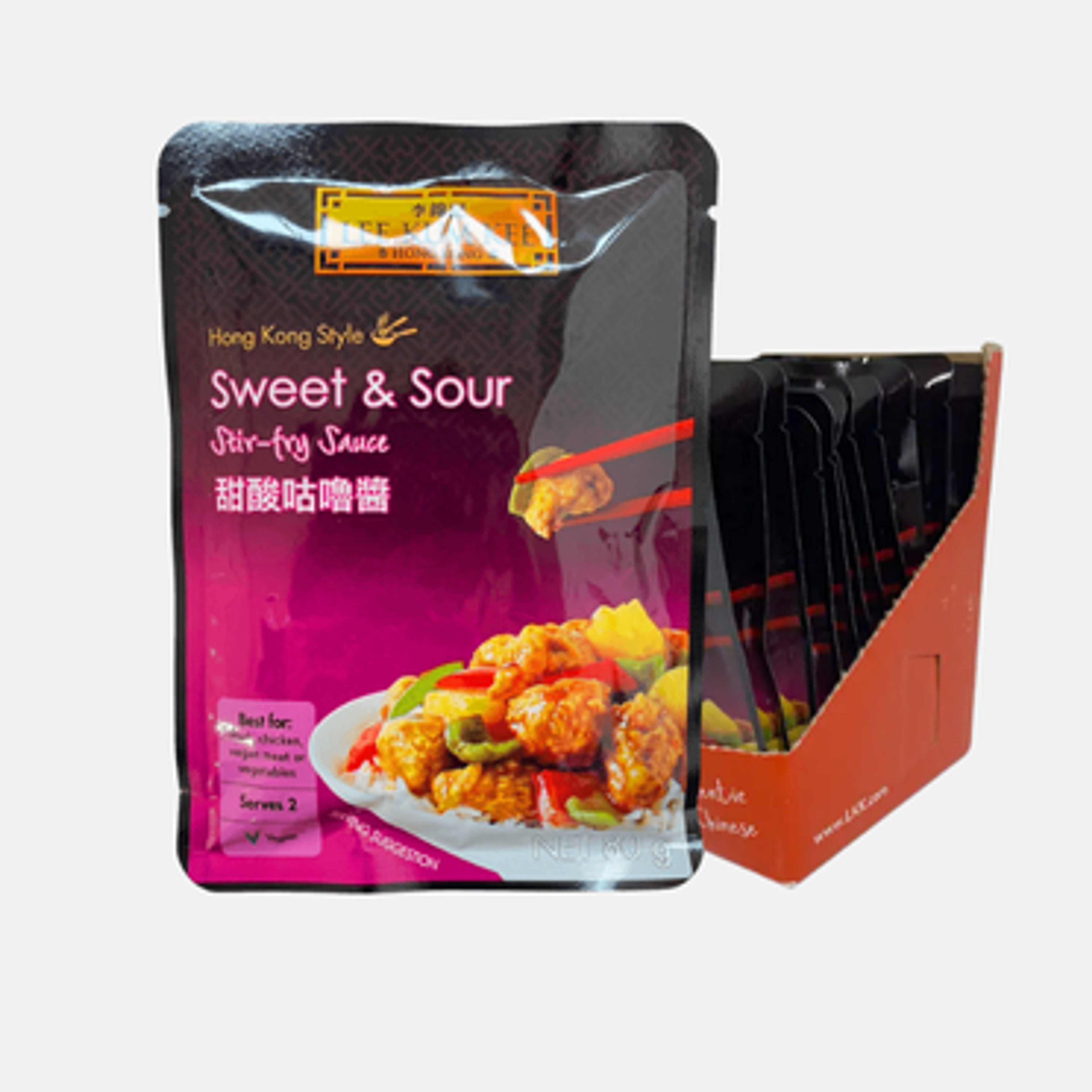 LEE KUM KEE Hong Kong Style Sweet & Sour Stir-fry Sauce 80g - Authentische süß-saure Pfannensauce