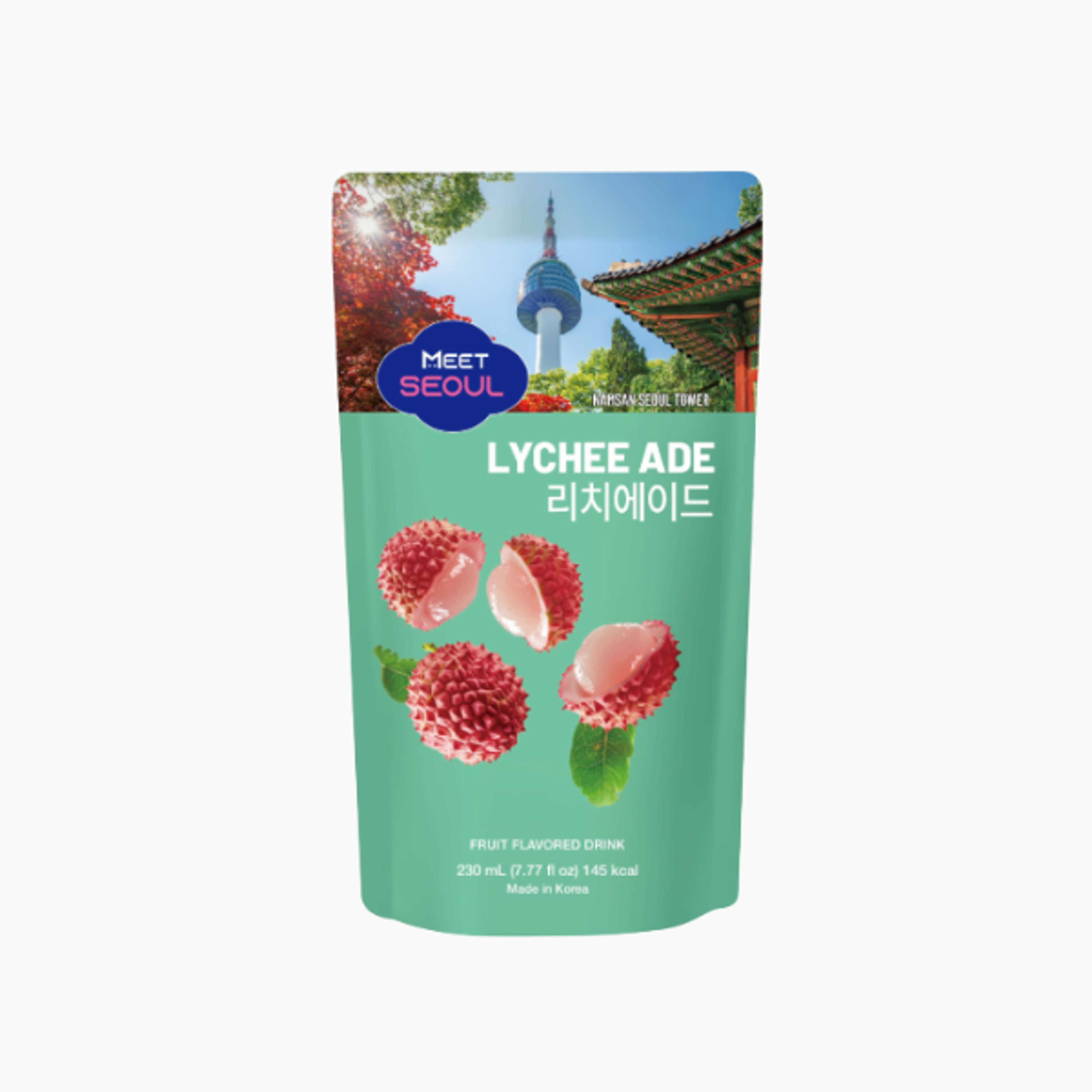 MEET SEOUL LITSCHI ADE 230ml | Erfrischendes Litschi-Getränk mit exotischem Geschmack