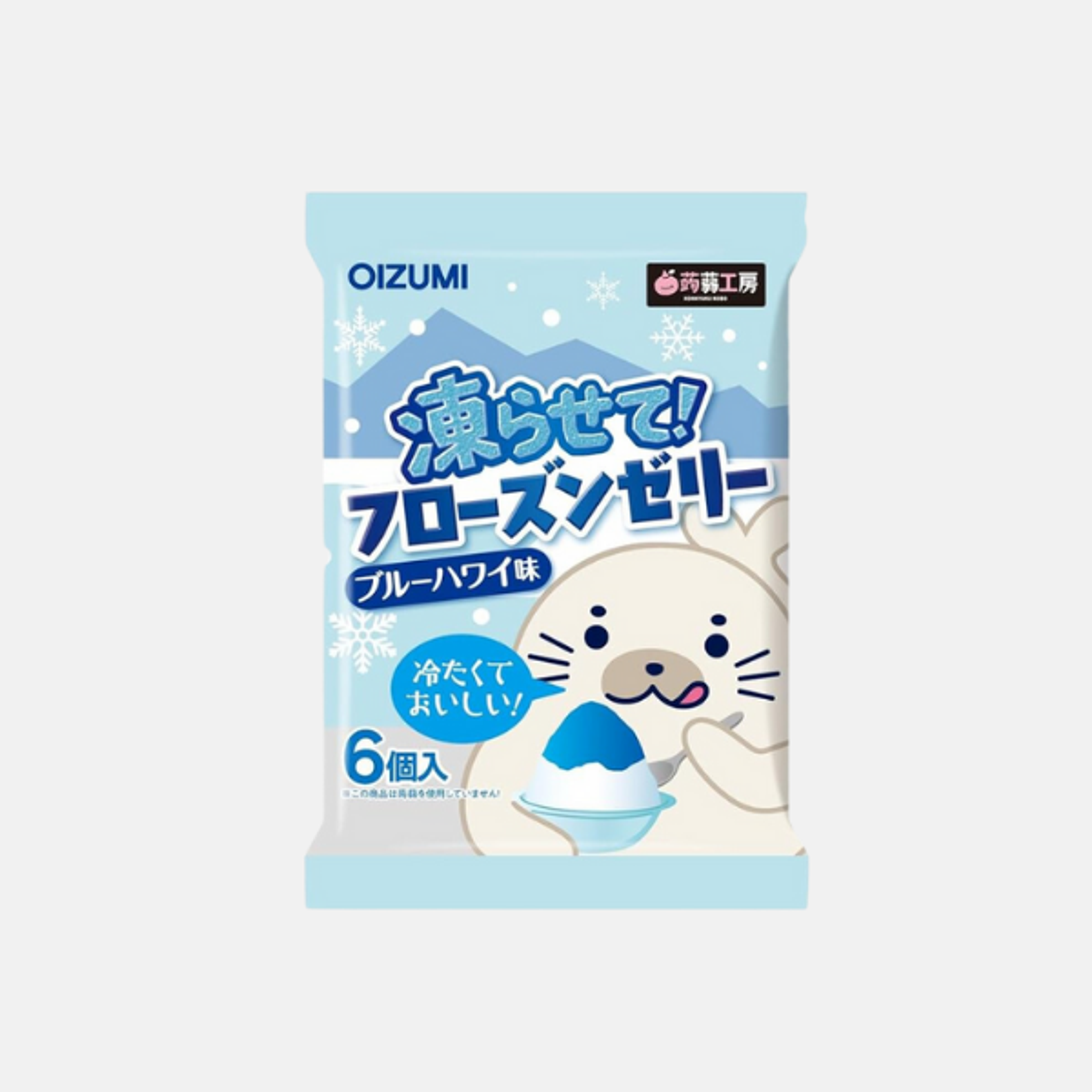 OIZUMI Gefrorenes Jelly Blue-Hawaii-Geschmack 6er 106g – Fruchtiger und tropischer Snack, perfekt für heiße Tage