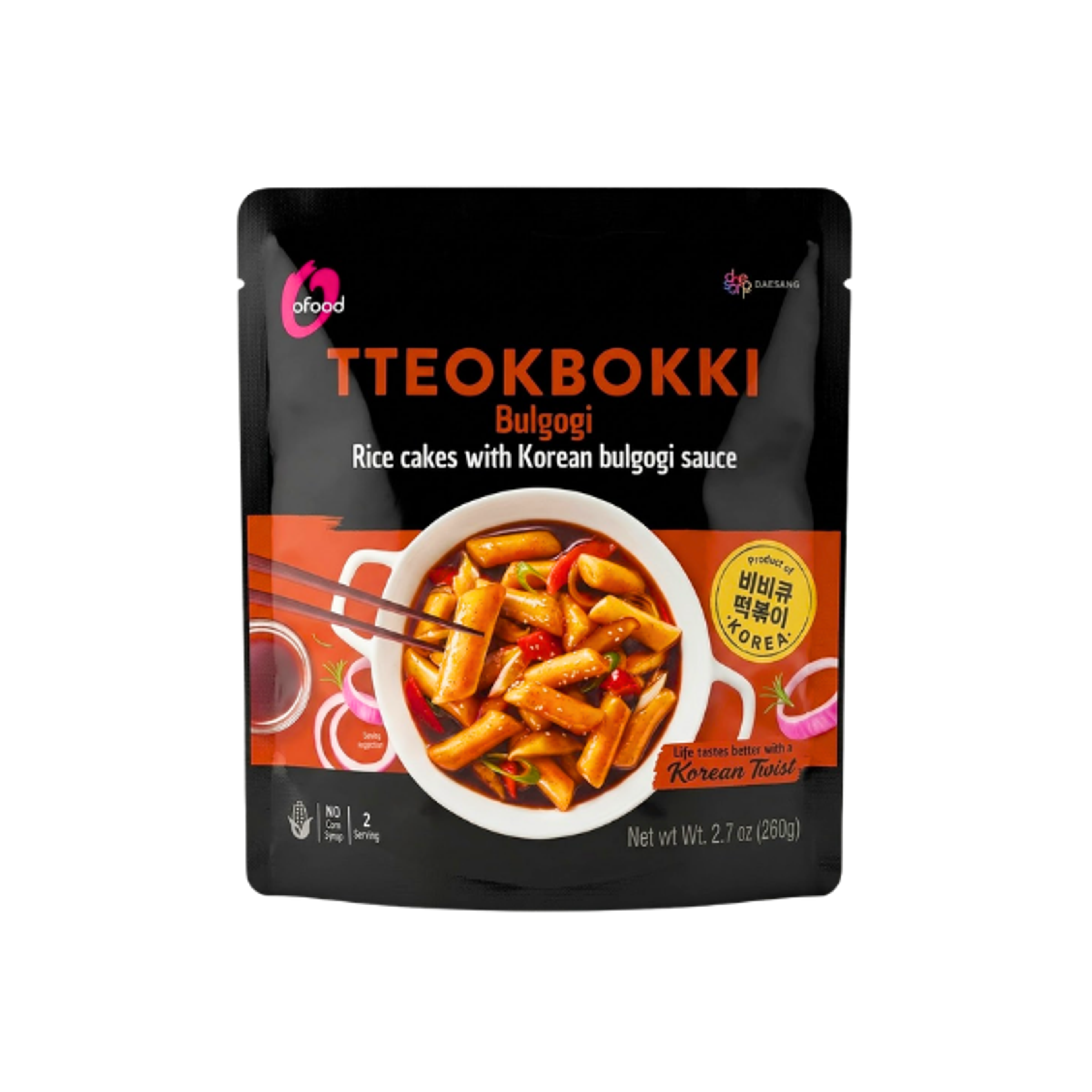 O'FOOD Tteokbokki Bulgogi 260g | Korean Rice Cakes