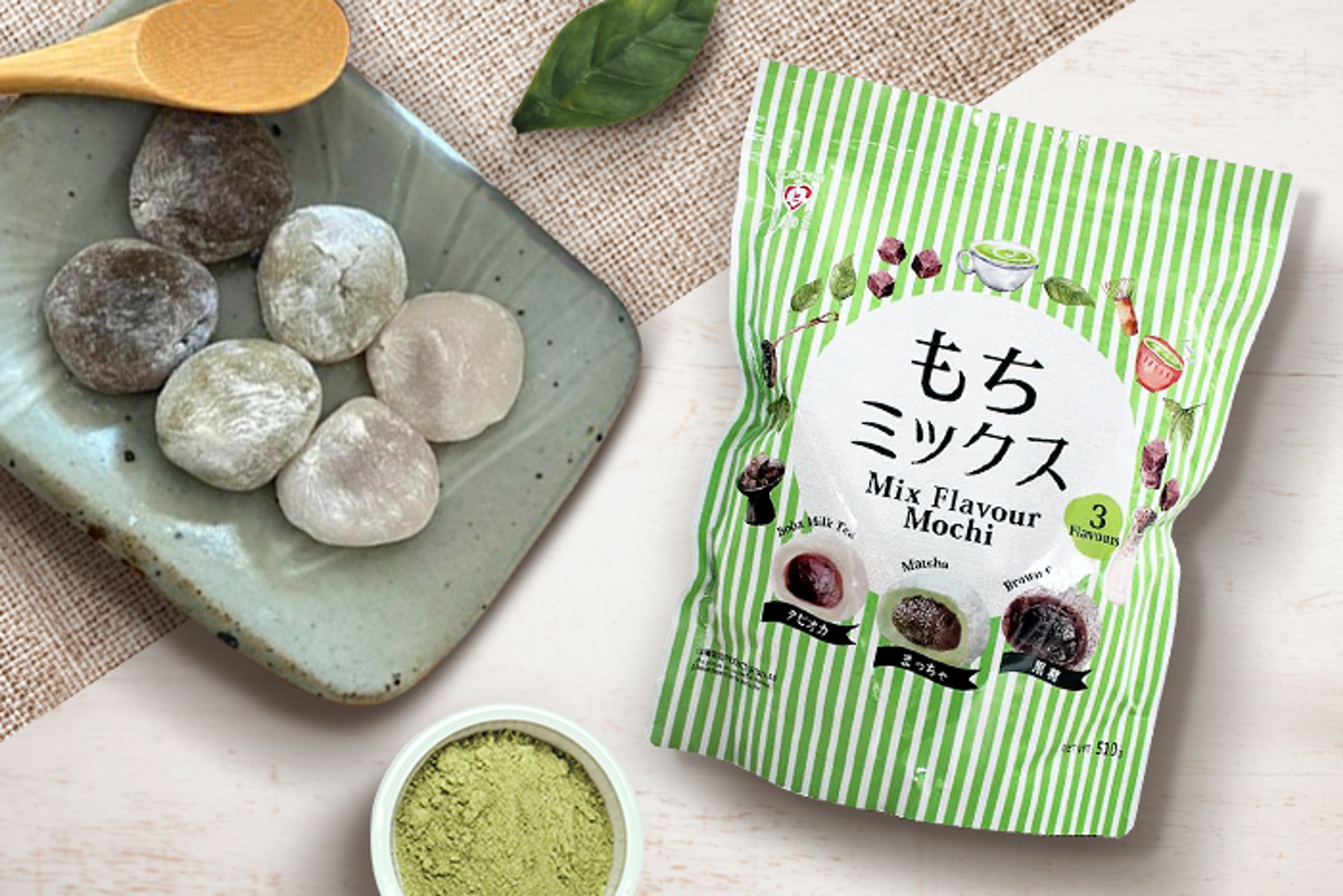 Tokimeki Mix Mochi, serviert als farbenfroher und leckerer Snack