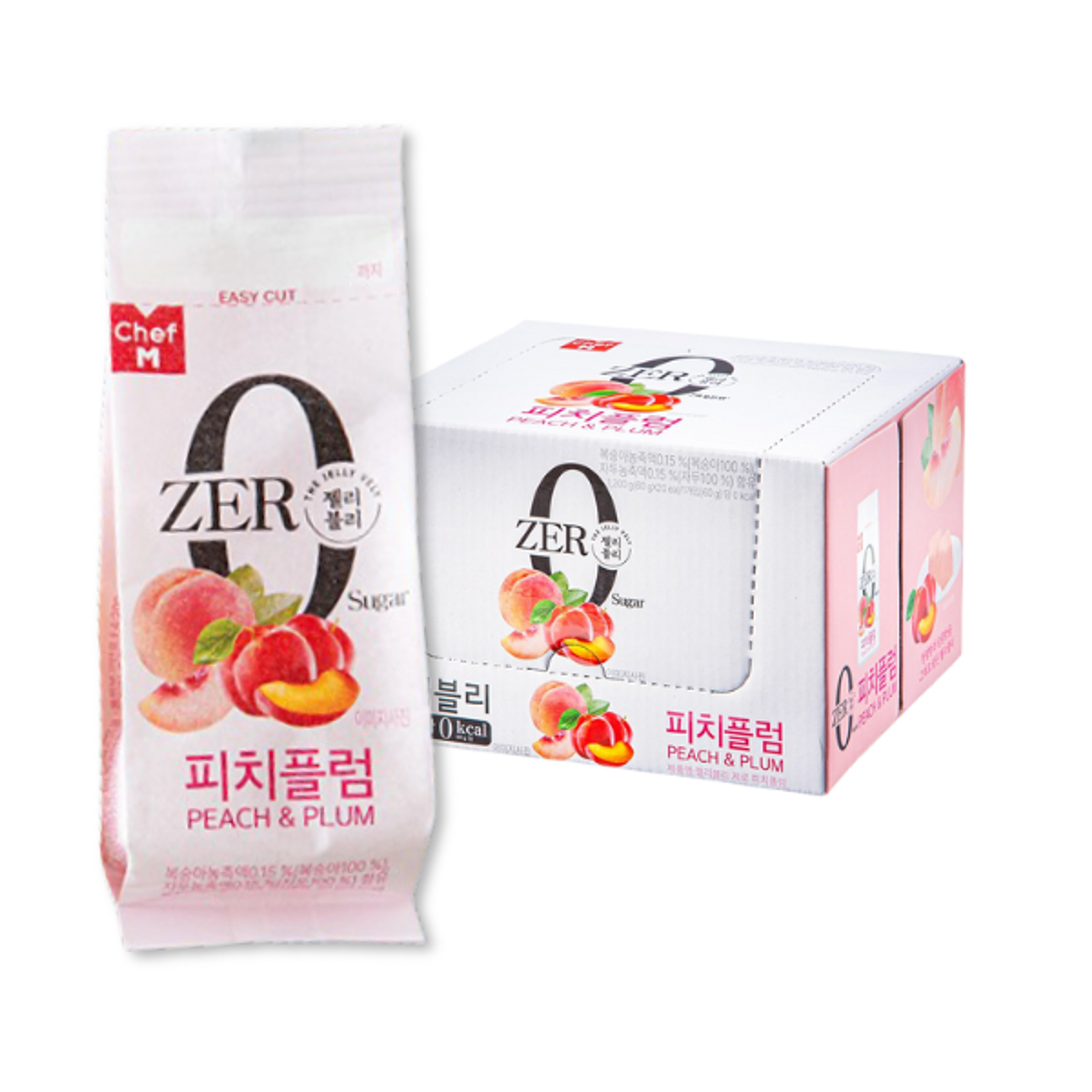 JELLYVELY Peach & Plum Zero Sugar Jelly 60g | Fruchtiges Jelly aus Korea
