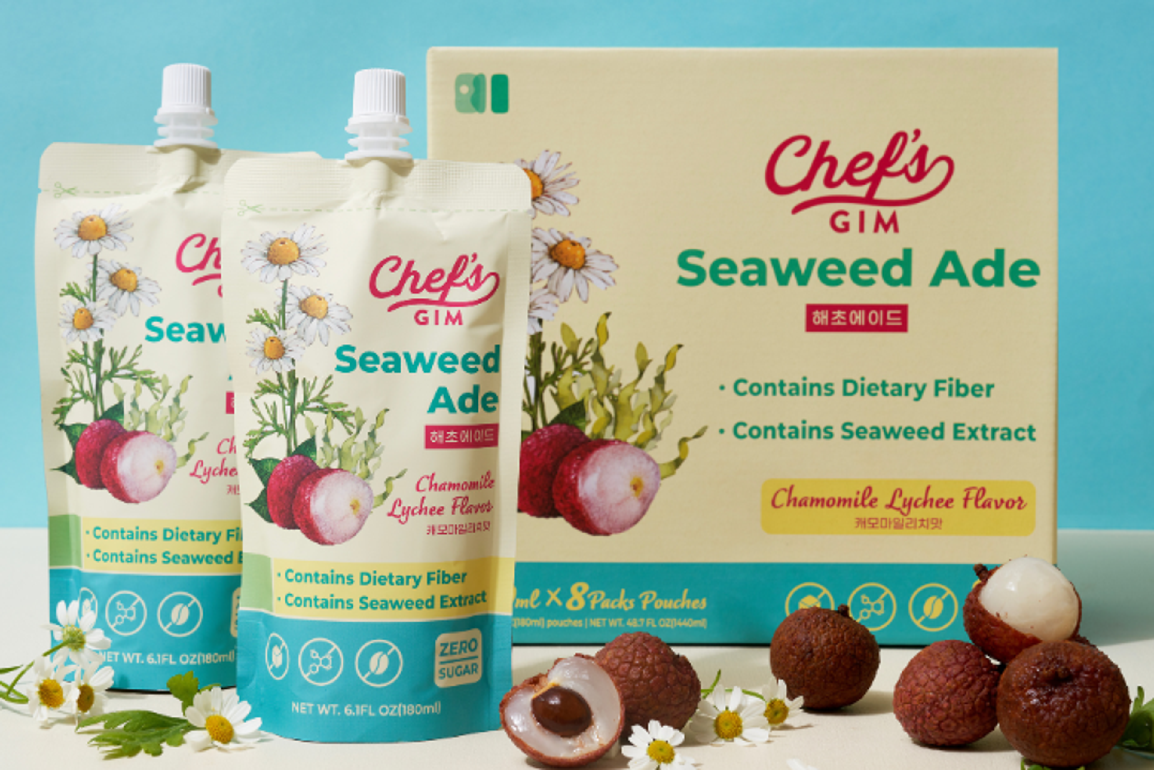 Chef's Gim Seaweed Ade Kamille Lychee 180ml