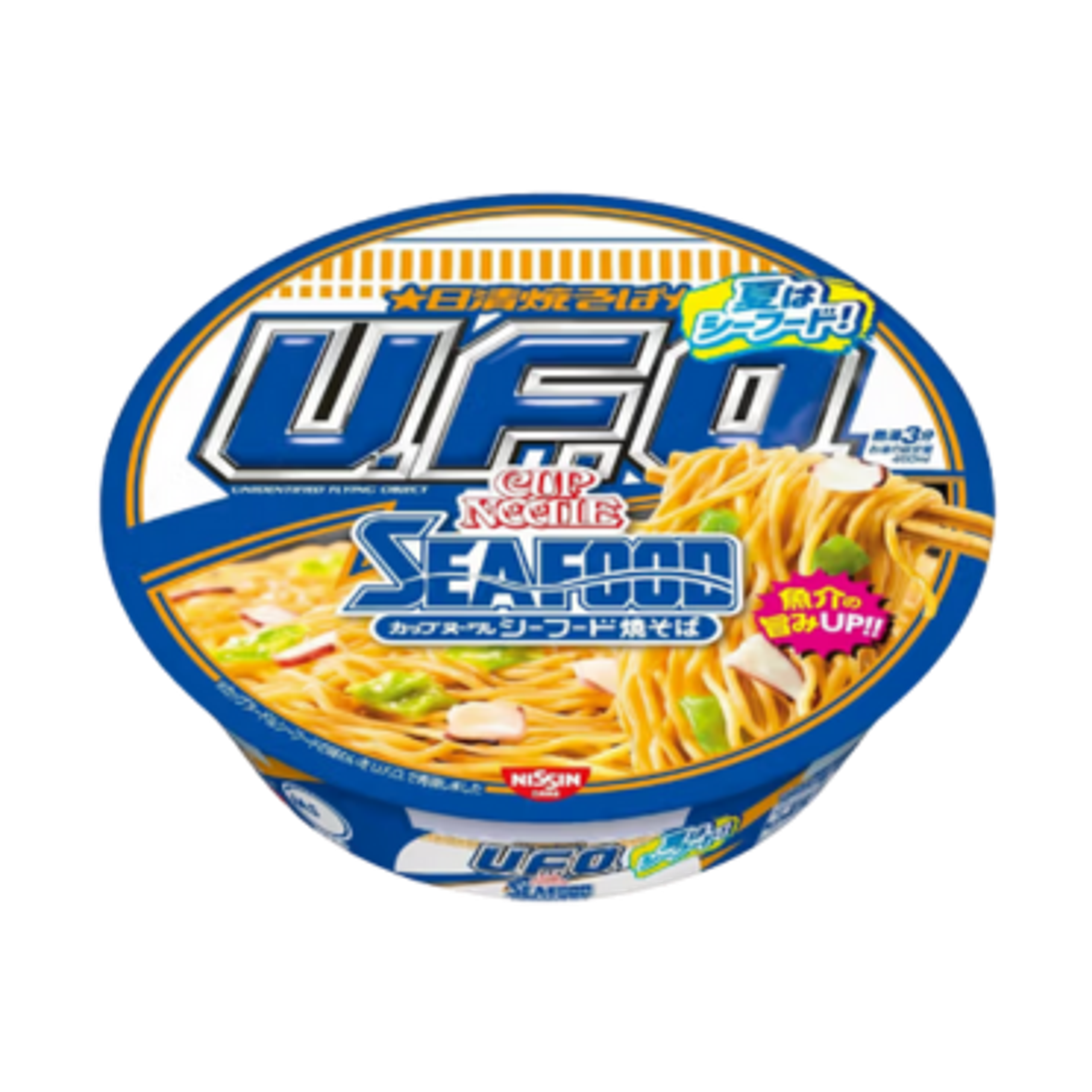 NISSIN UFO Seafood Fried Noodles 101g – Japanische Bratnudeln mit Meeresfrüchte-Aroma