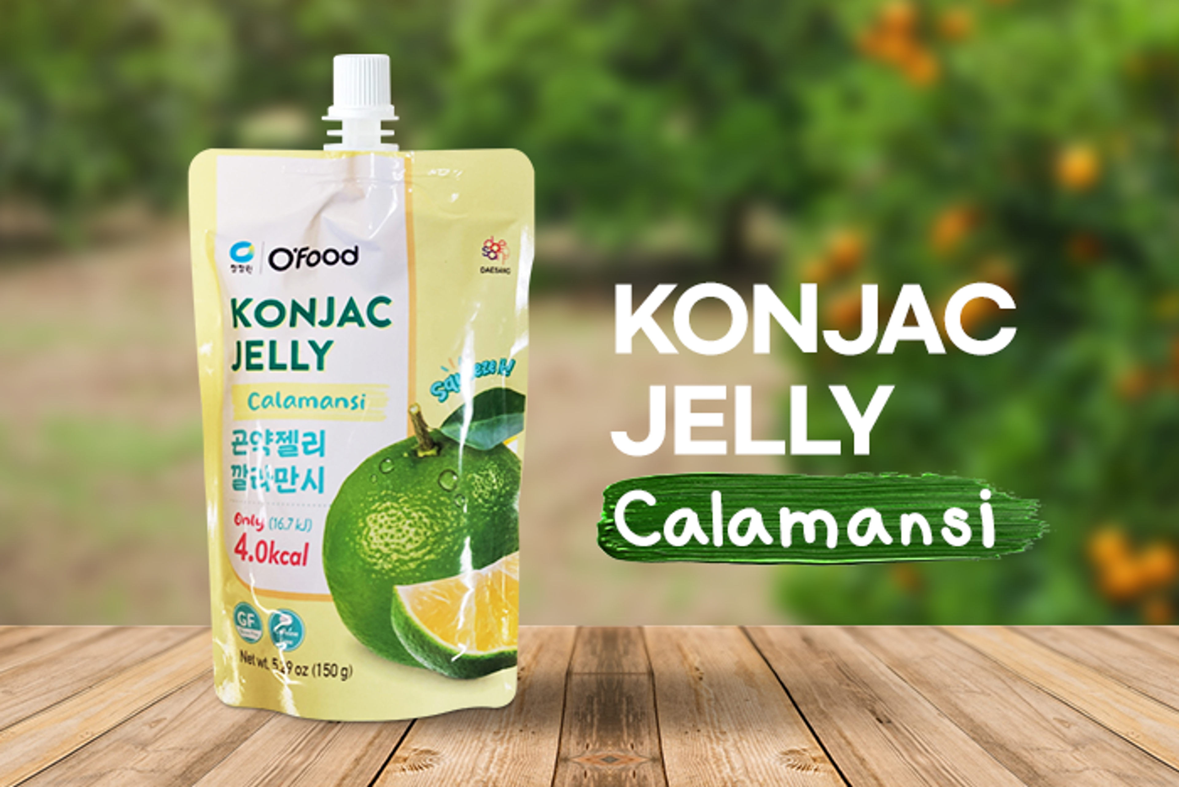 O' Food Konjak Gelee Calamansi 150g - Ideal als Snack oder Dessert