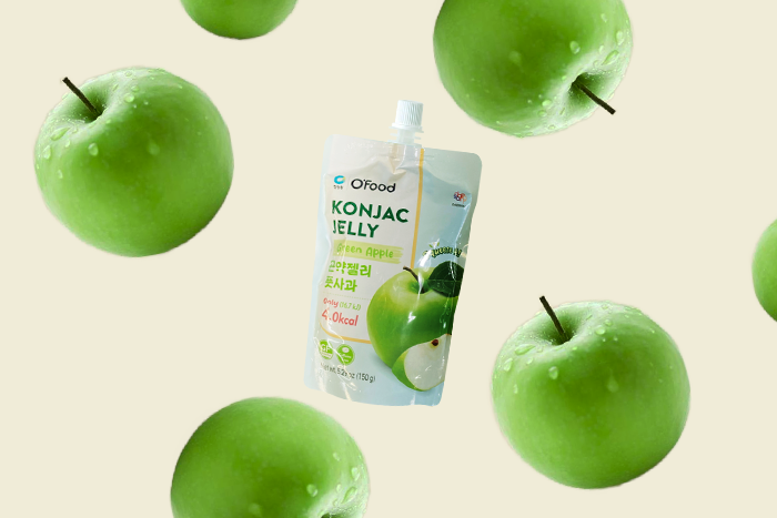 O' Food Konjac Jelly Green Apple 150g - Kalorienarm und zuckerfrei