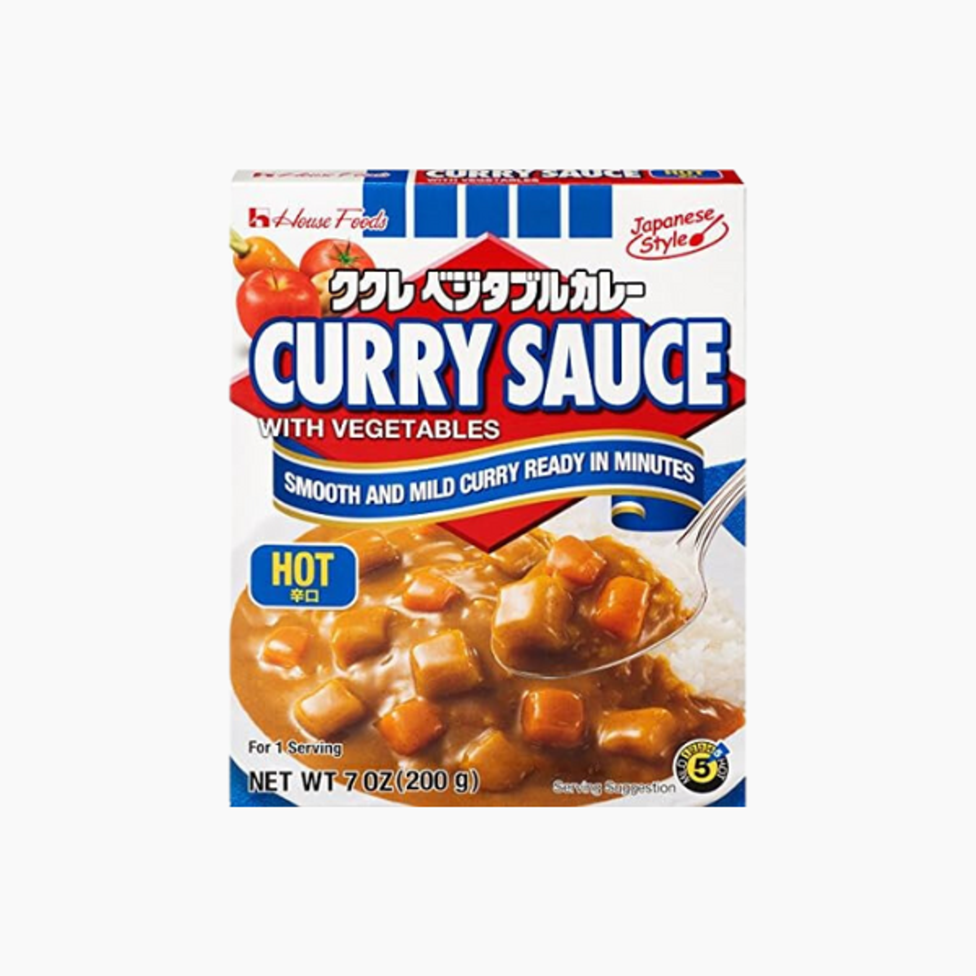 HOUSEFOODS Curry Sauce: Gemüse-Curry, 200g, scharf genießen!