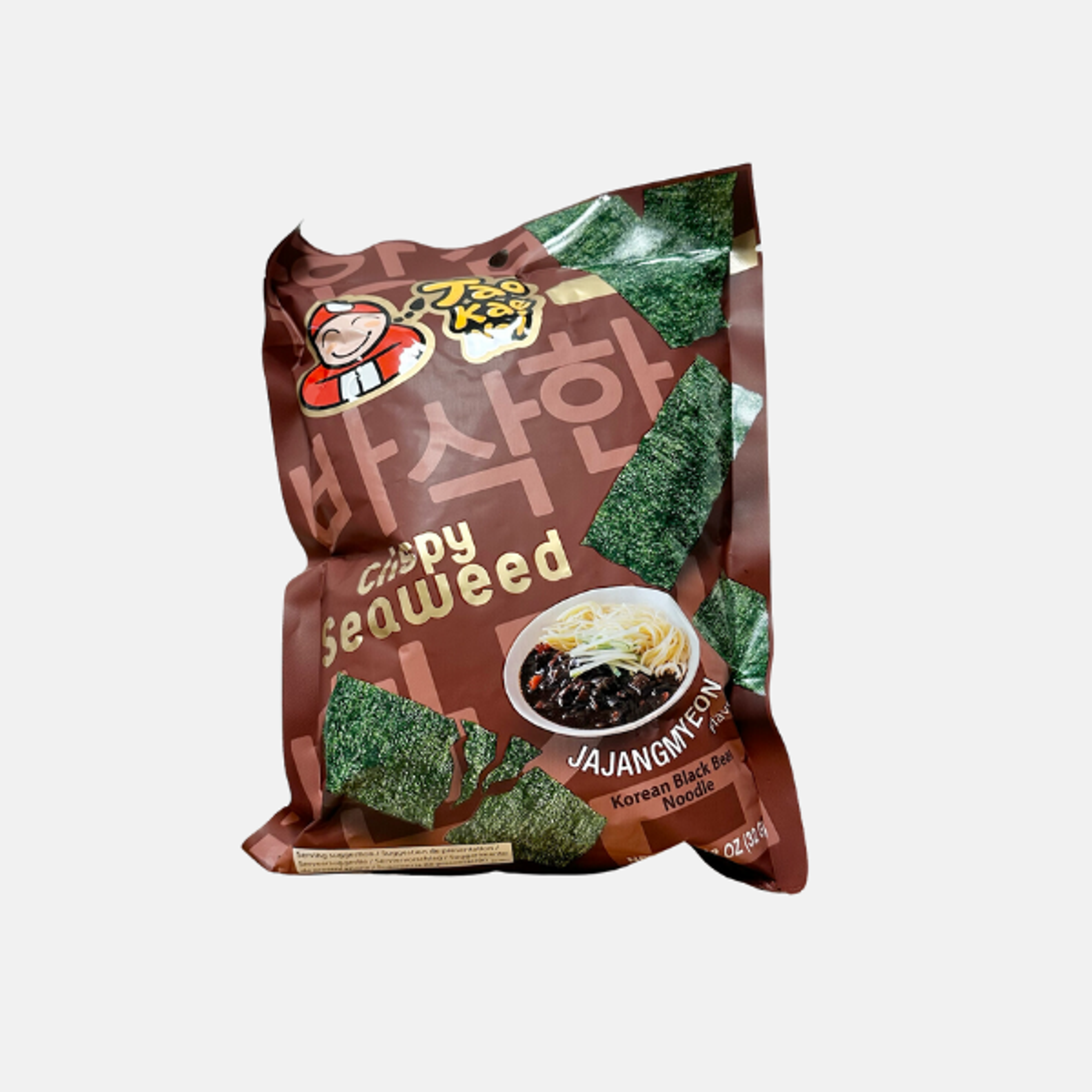 TAO KAE NOI Crispy Seaweed Jajangmyeon 32g - Korean Black Bean Noodle Flavor