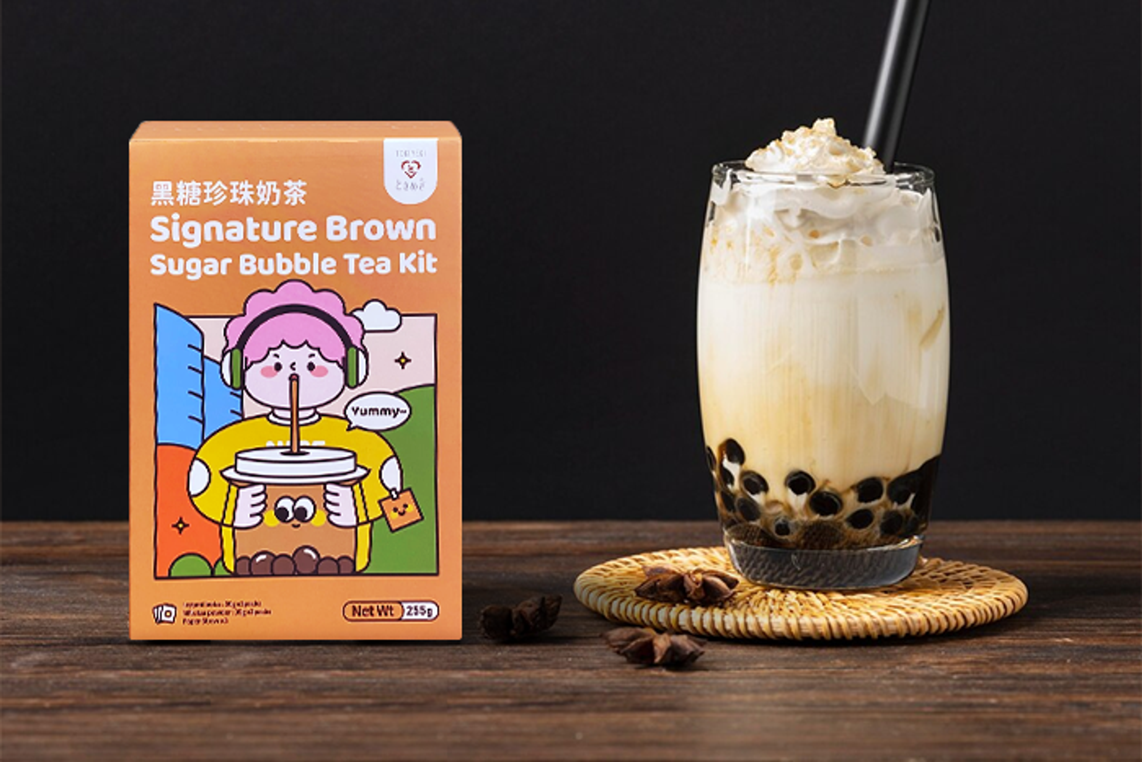 Tokimeki Signature Brauner Zucker Bubble Tea Kit 255g - Ideal für Bubble Tea Liebhaber