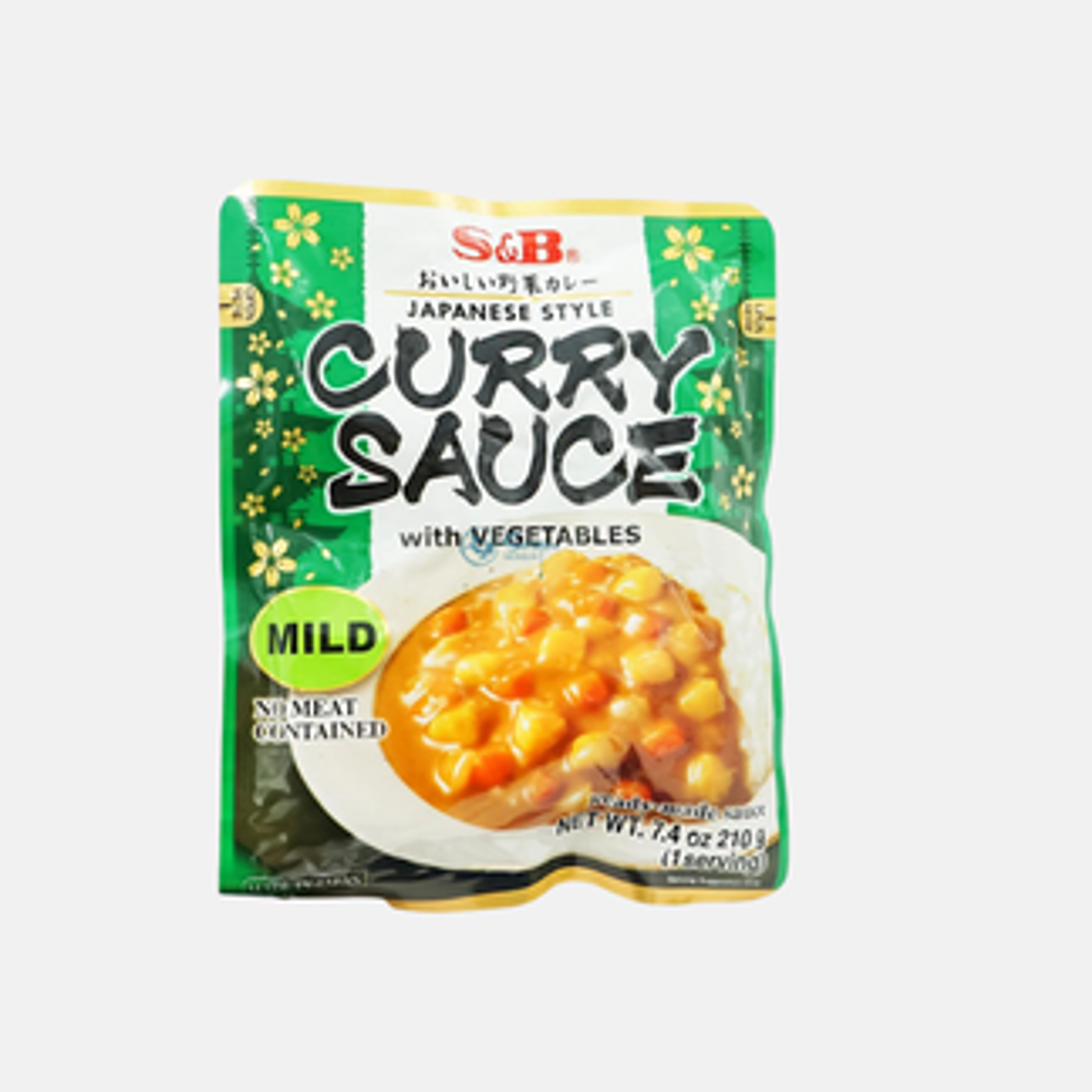 S&B Japanese Style Curry Sauce with Vegetables Mild 210g - Ready-to-Eat Curry Sauce