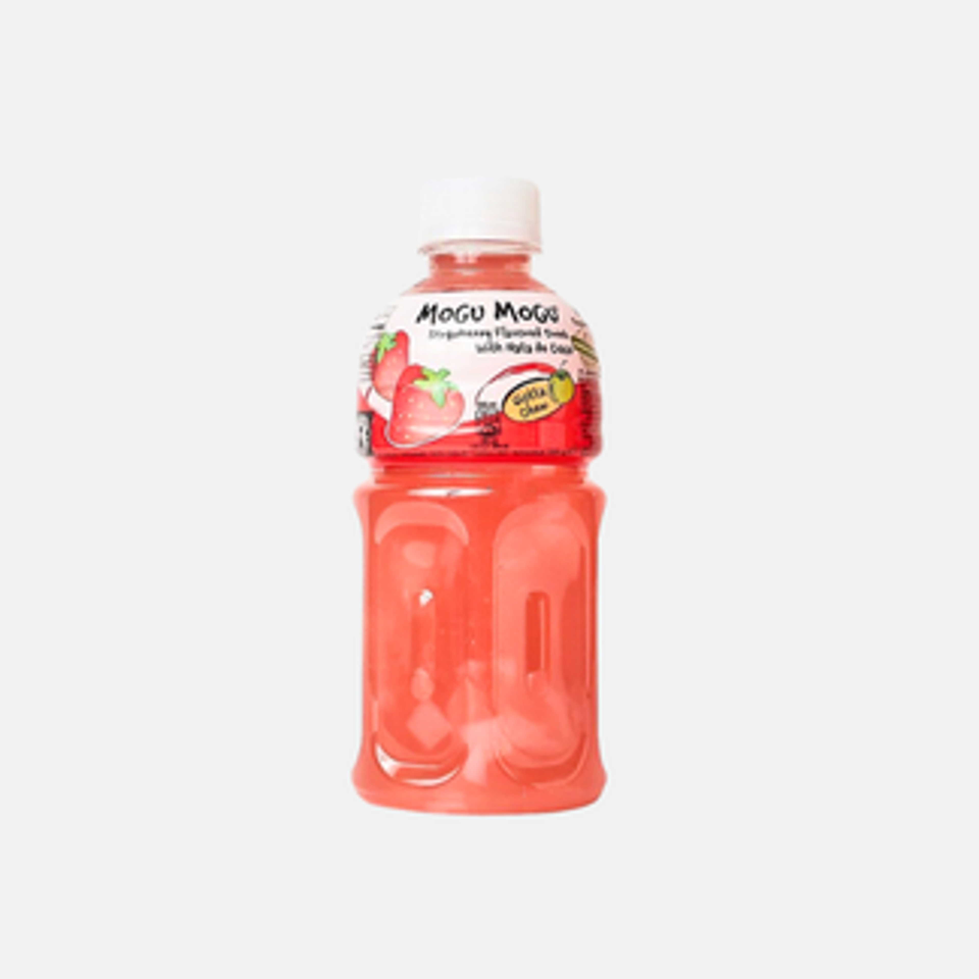 Mogu Mogu Erdbeere mit Nata de Coco 320ml - Erfrischendes Getränk mit Fruchtstücken