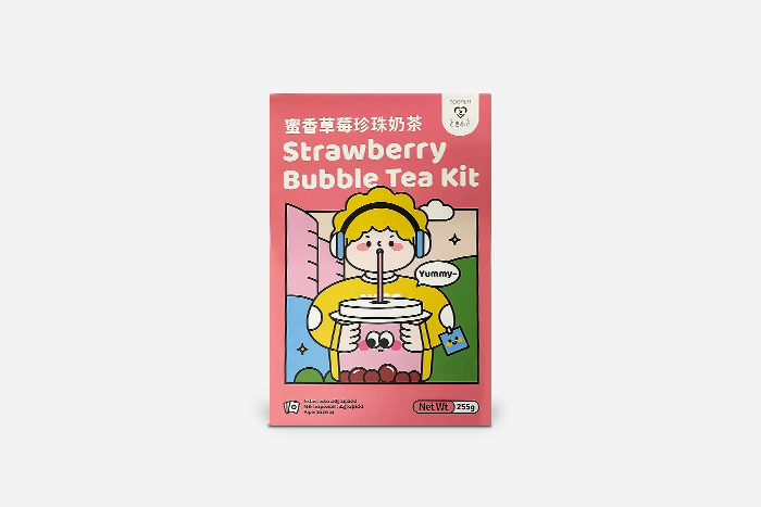Tokimeki Strawberry Bubble Tea Kit 255g - Kreative Getränkevariationen