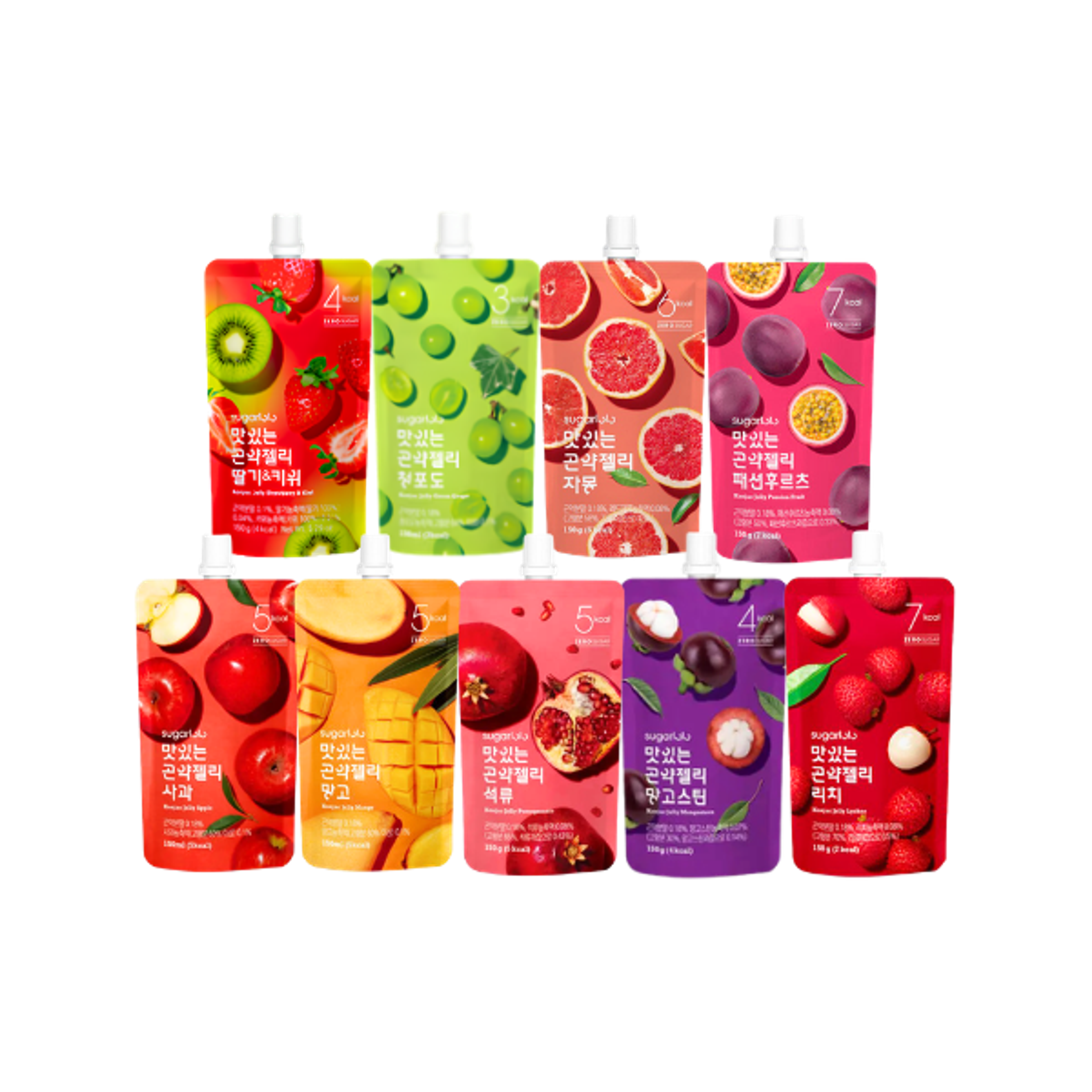 Intake Sugarlolo Konjac Jelly 9er Probe Set -  Ideal für unterwegs: Praktisch und leicht verpackt.