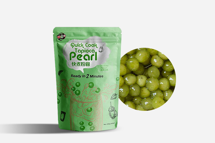 Wejee Quick Cook Tapioca Pearl Matcha 250g - 250g Packung: Ideal für mehrere Portionen.